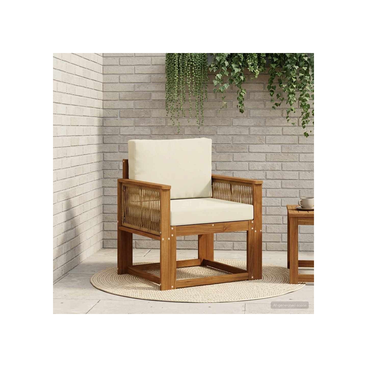Sofa de milieu extérieur Bois d'Acacia Massif Naturel