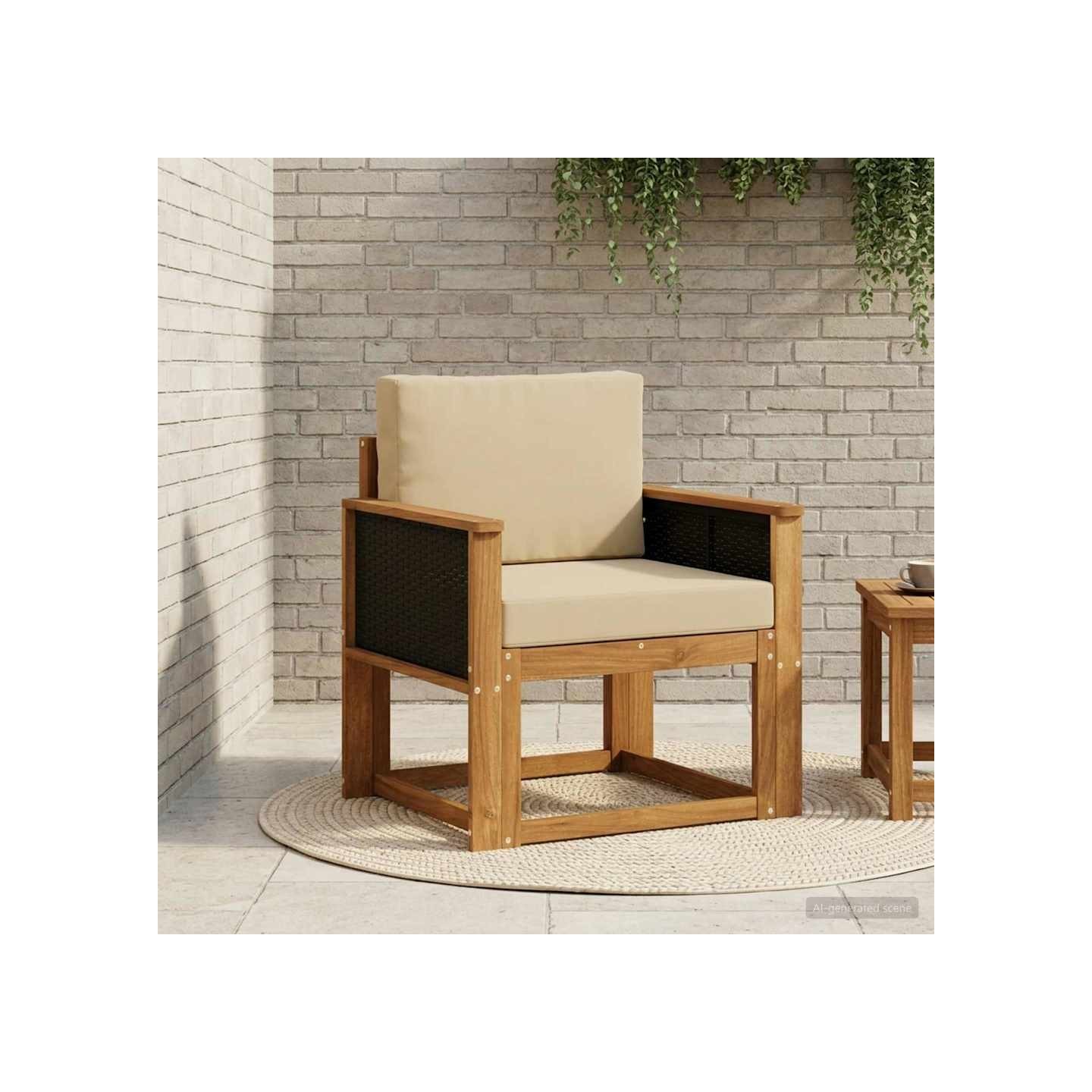 Sofa de milieu extérieur Bois d'Acacia Massif Naturel