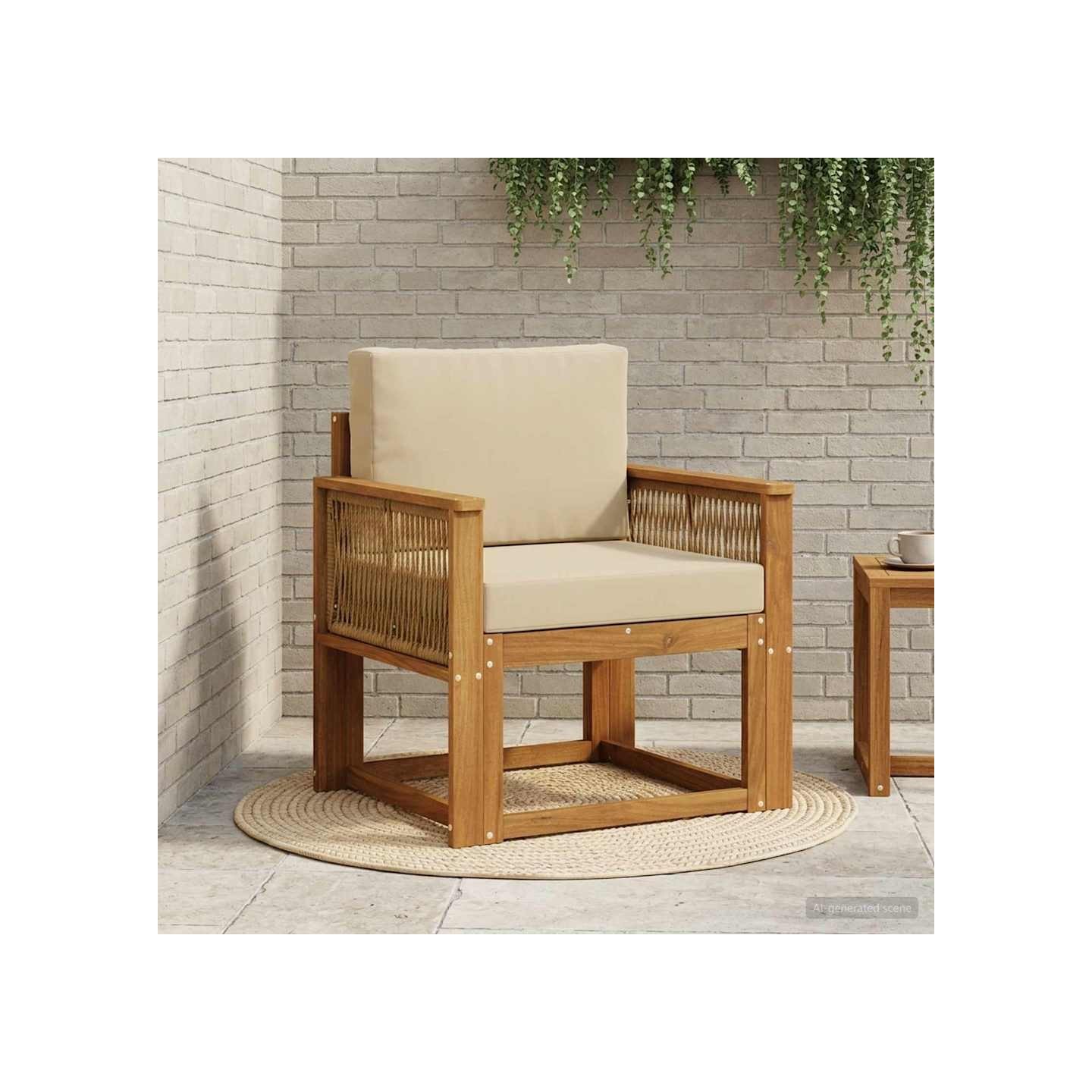 Sofa de milieu extérieur Bois d'Acacia Massif Naturel
