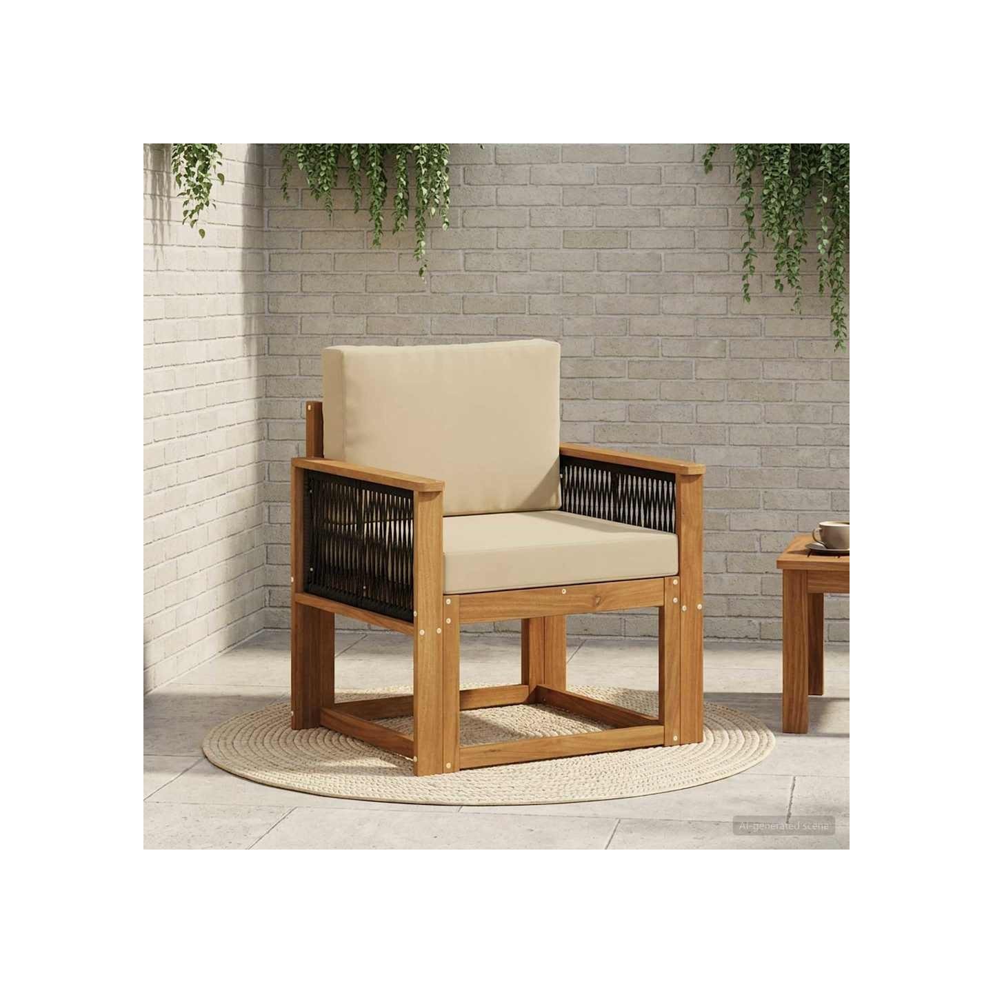 Sofa de milieu extérieur Bois d'Acacia Massif Naturel