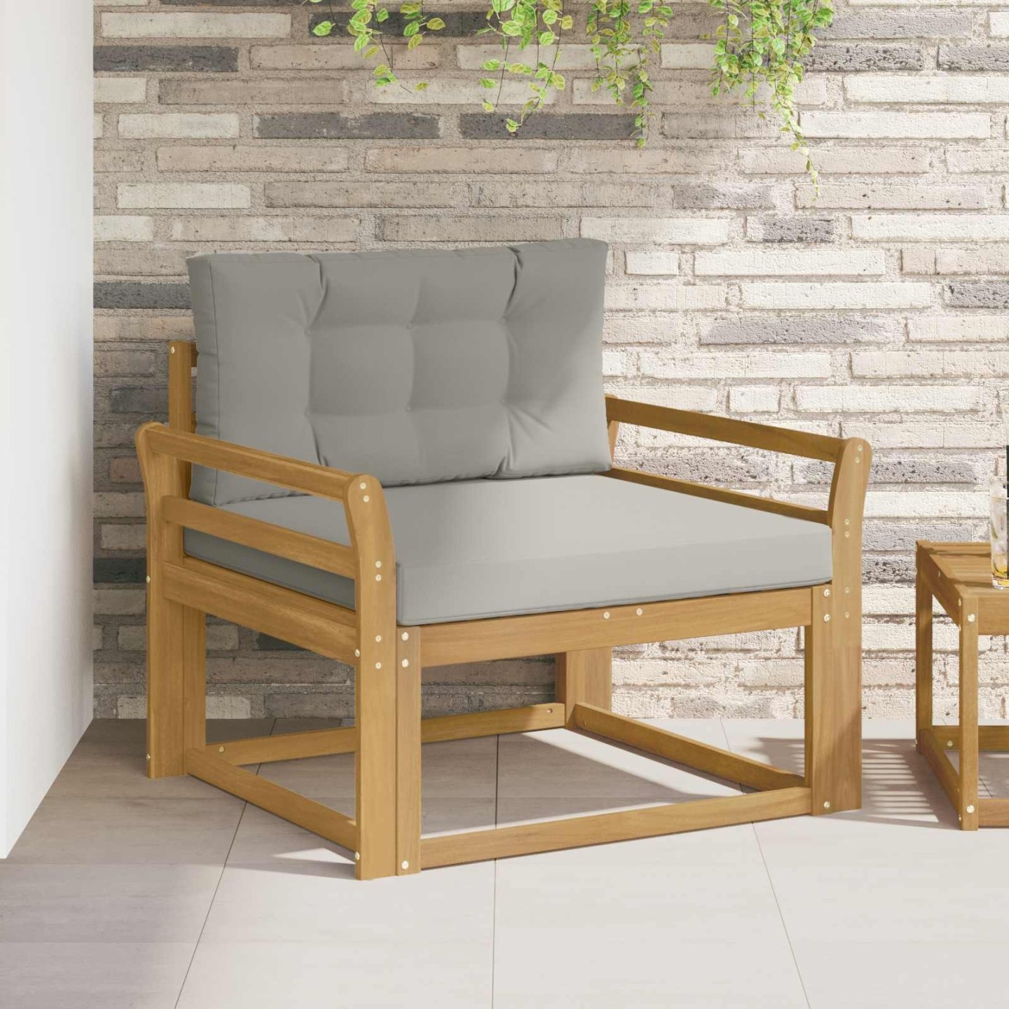 Sofa de milieu extérieur Polyester Blanc