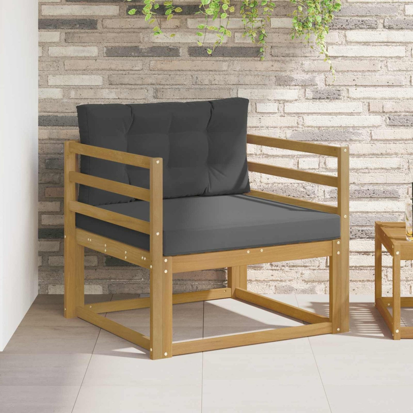 Sofa de milieu extérieur Polyester Blanc