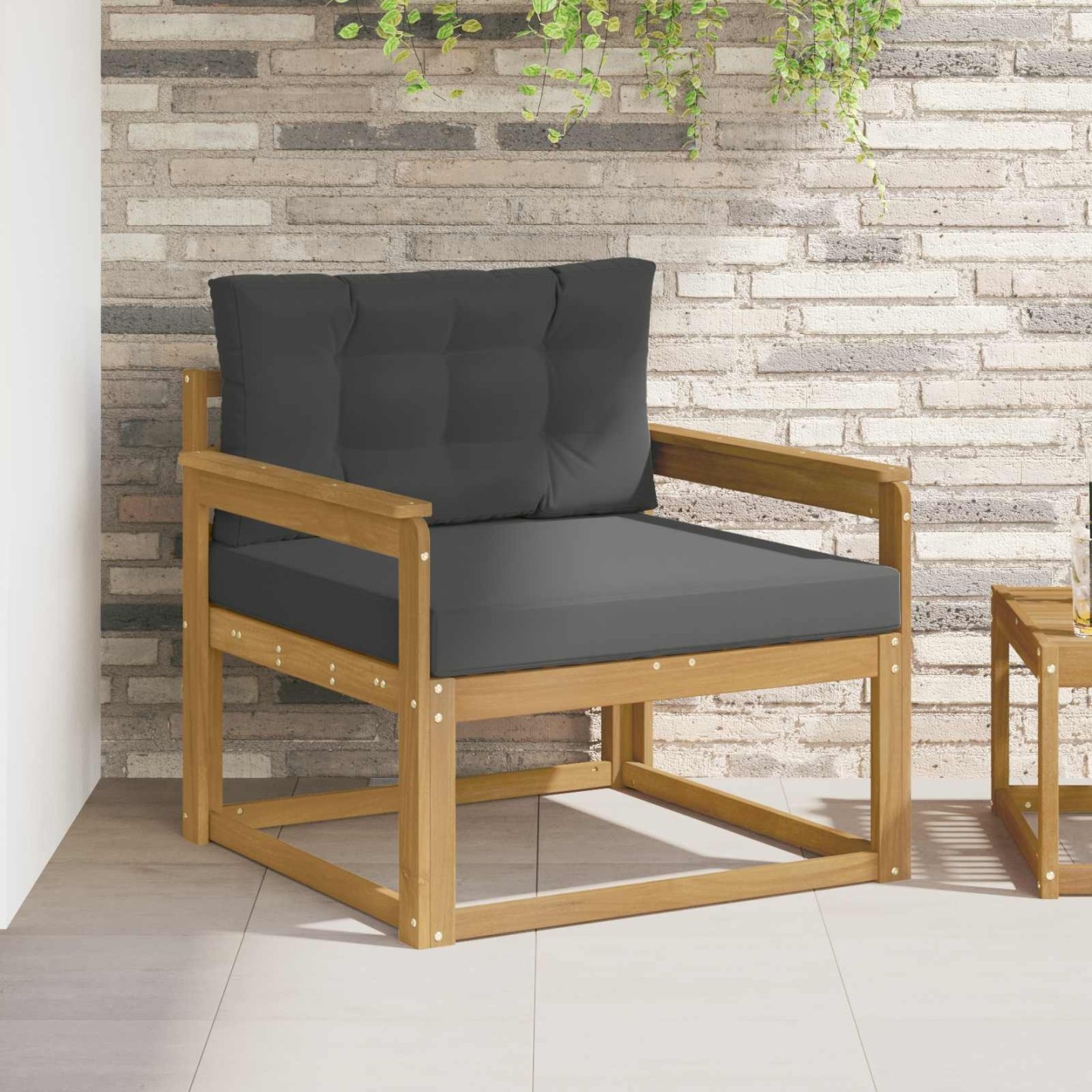 Sofa de milieu extérieur Polyester Blanc