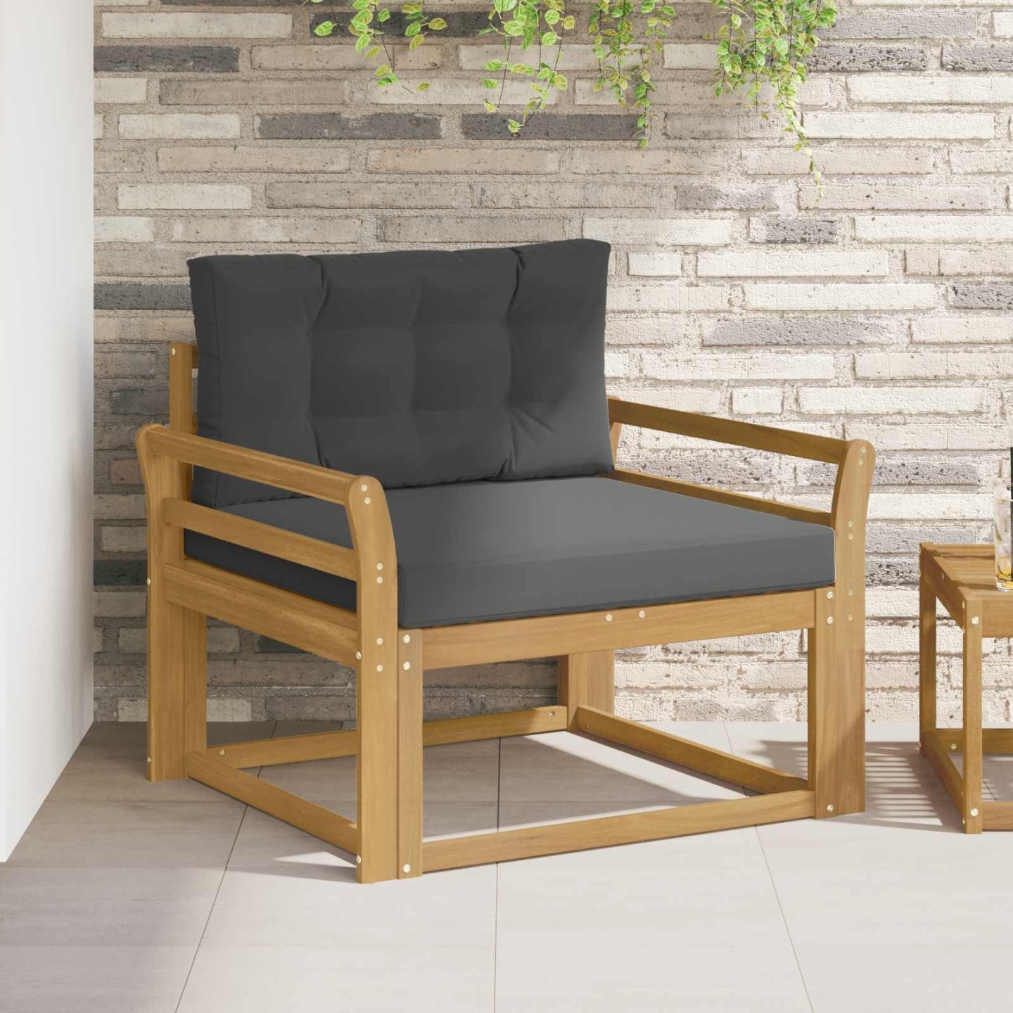 Sofa de milieu extérieur Polyester Blanc