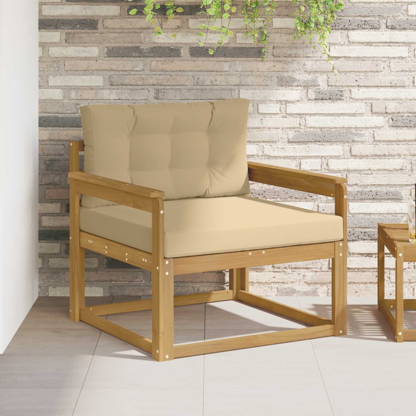 Sofa de milieu extérieur Polyester Blanc
