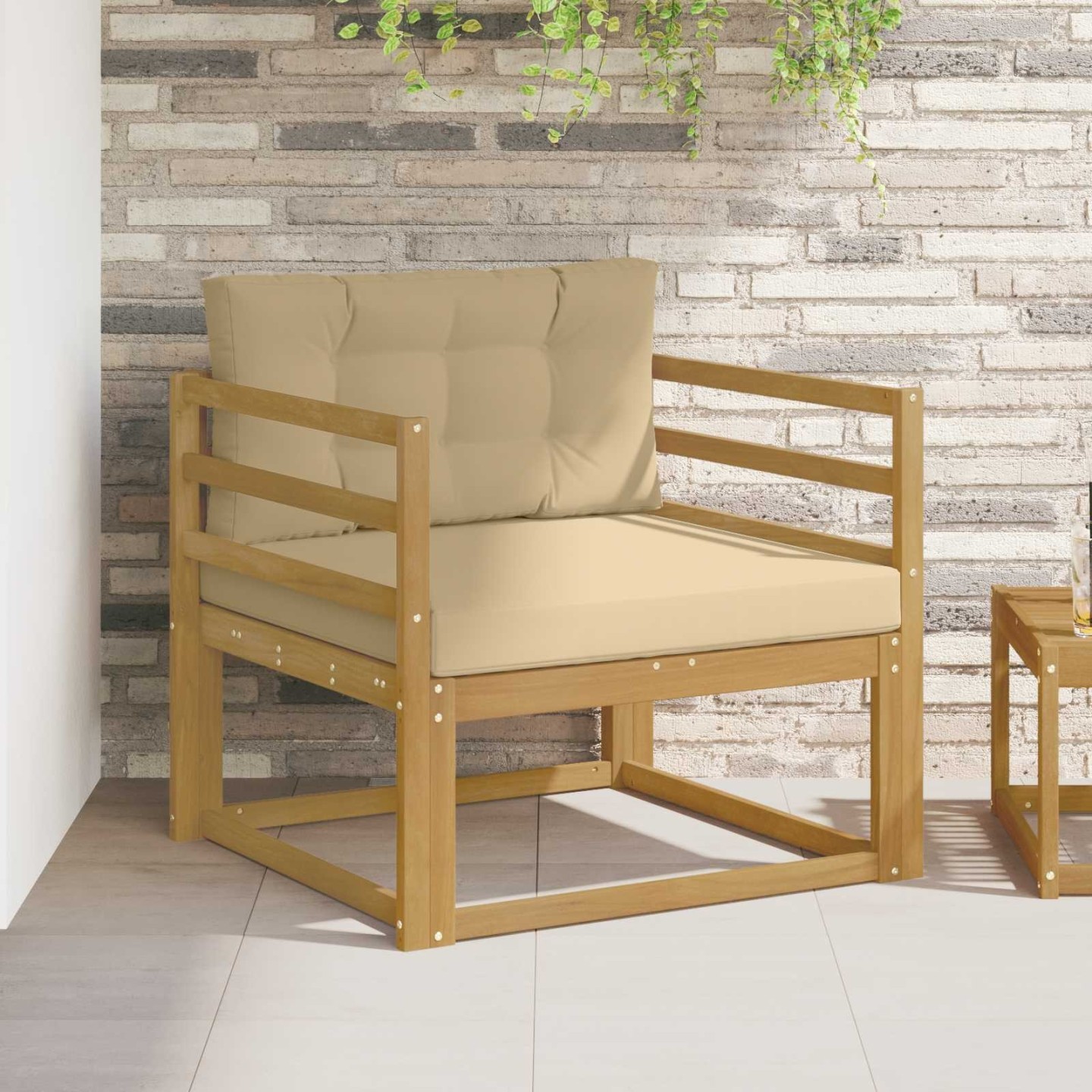Sofa de milieu extérieur Polyester Blanc
