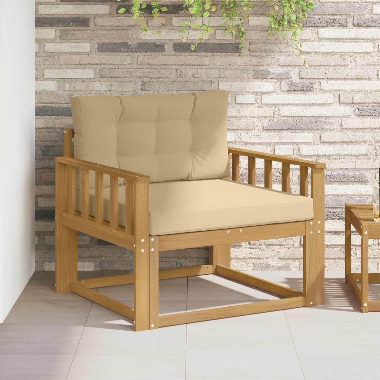 Sofa de milieu extérieur Polyester Blanc