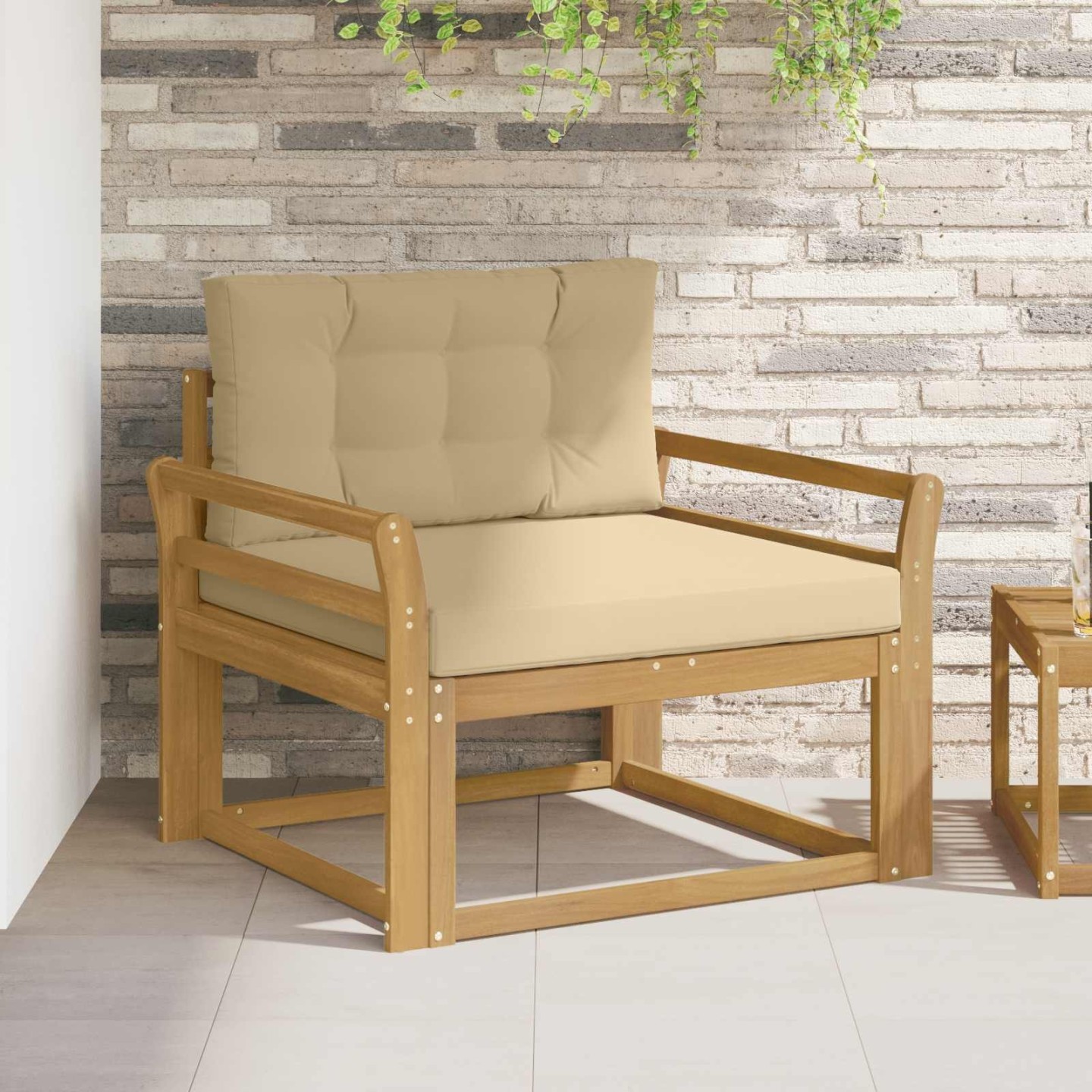 Sofa de milieu extérieur Polyester Blanc