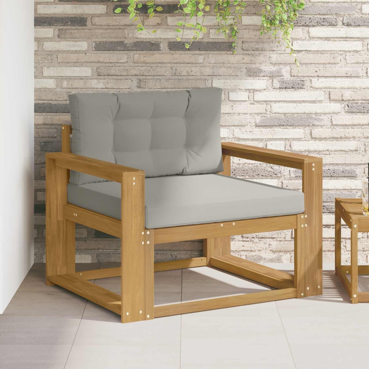 Sofa de milieu extérieur Polyester Blanc