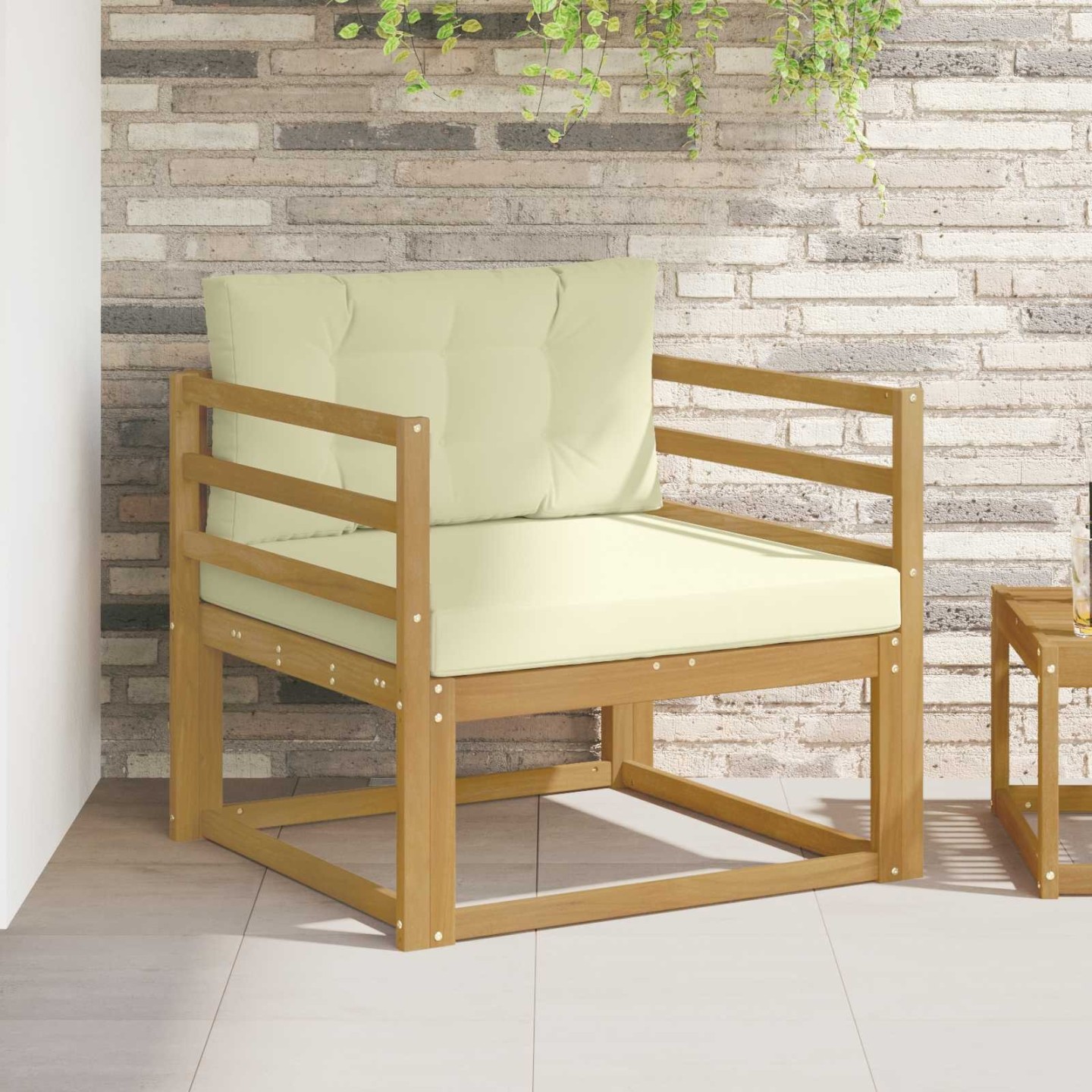 Sofa de milieu extérieur Polyester Blanc