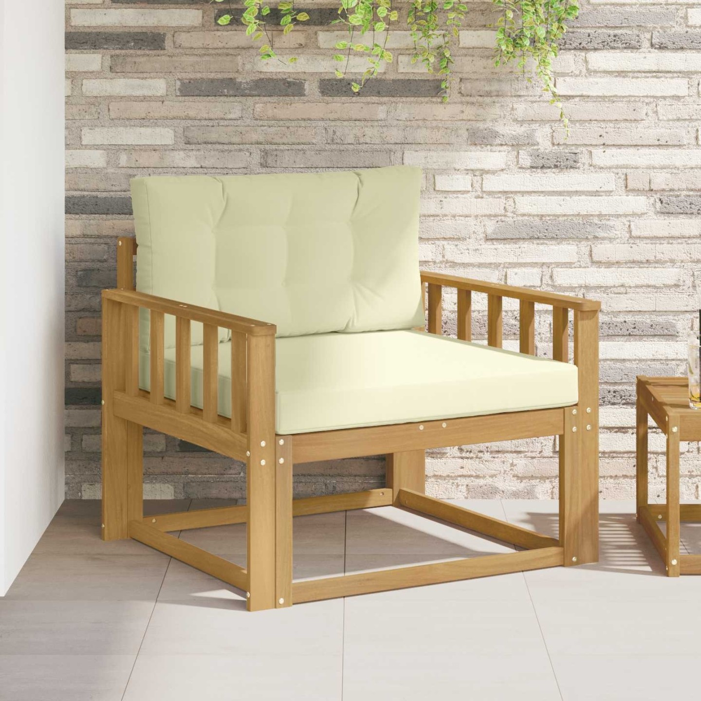 Sofa de milieu extérieur Polyester Blanc