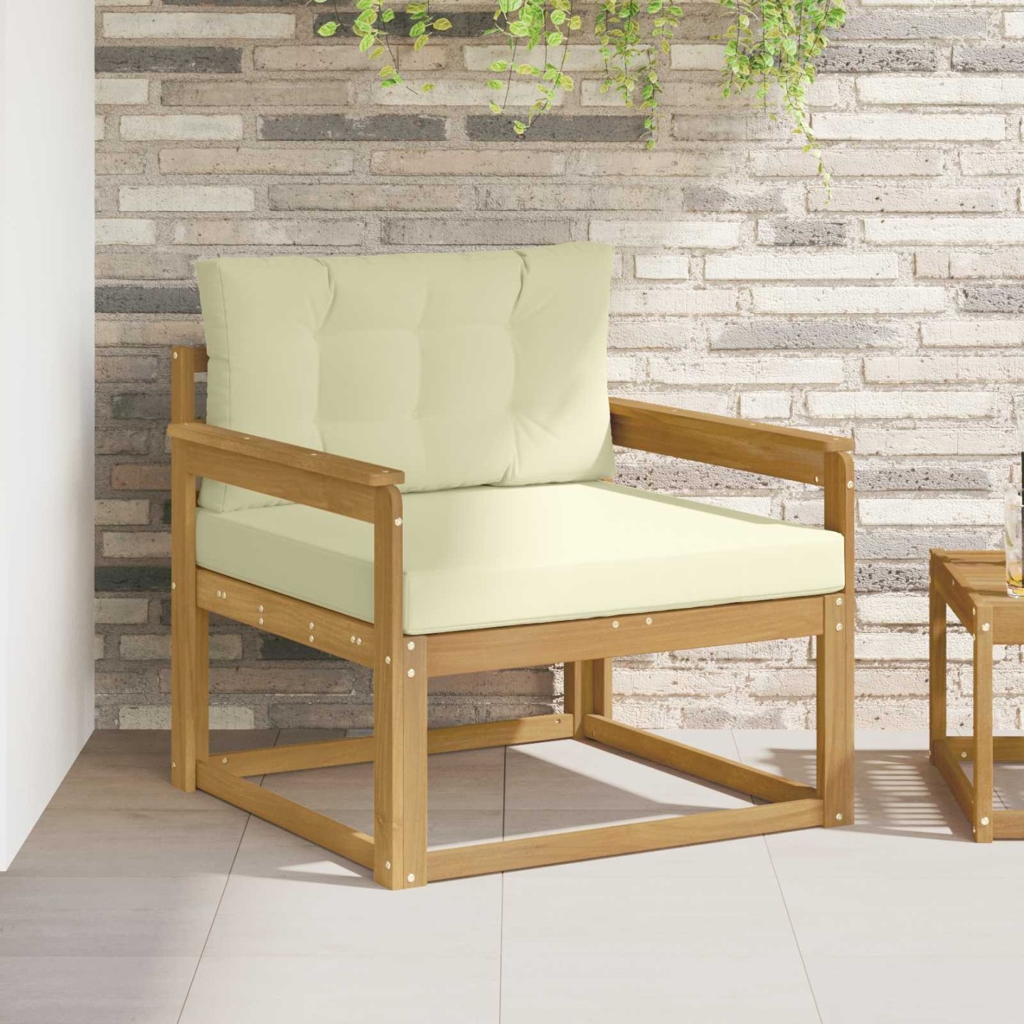 Sofa de milieu extérieur Polyester Blanc