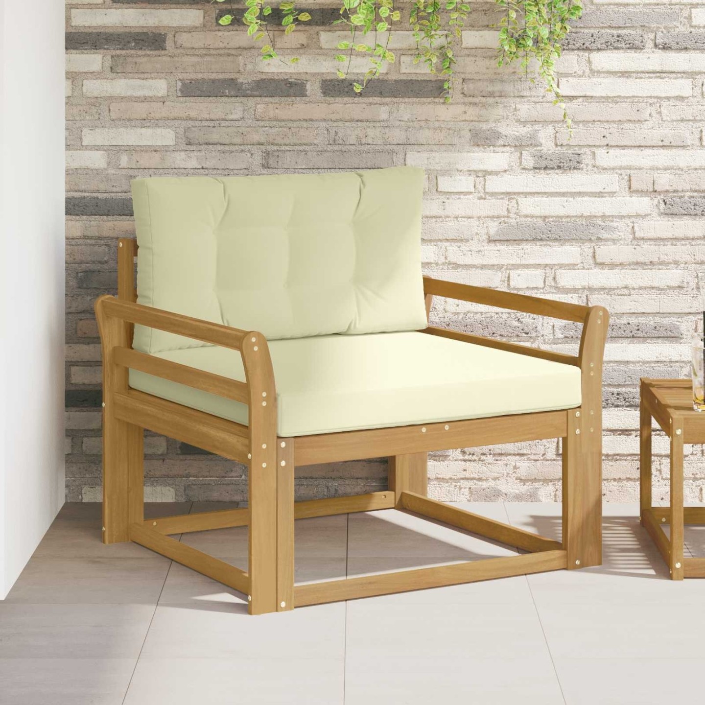Sofa de milieu extérieur Polyester Blanc