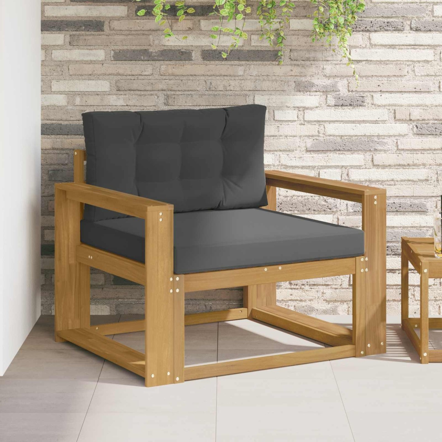 Sofa de milieu extérieur Polyester Blanc