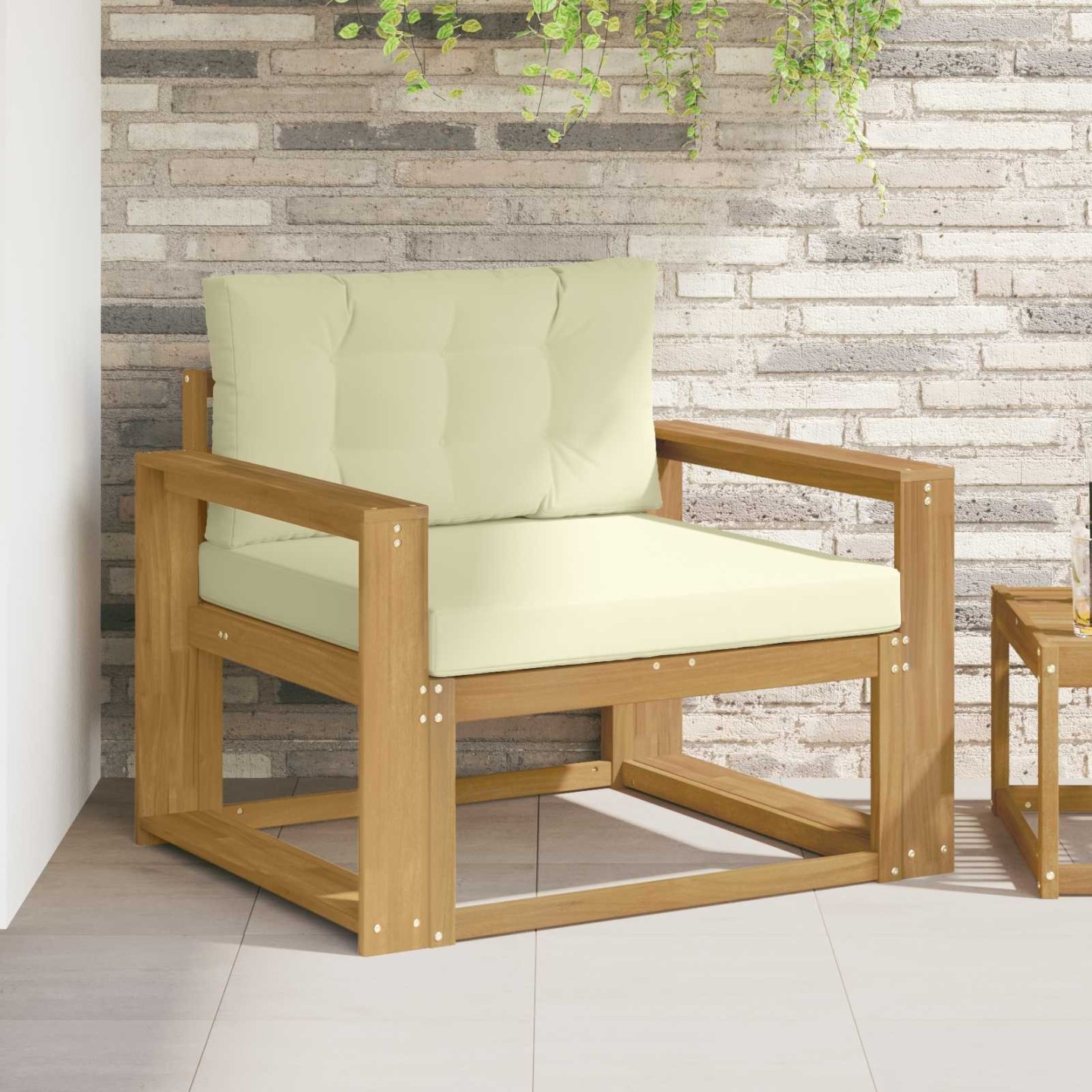 Sofa de milieu extérieur Polyester Blanc