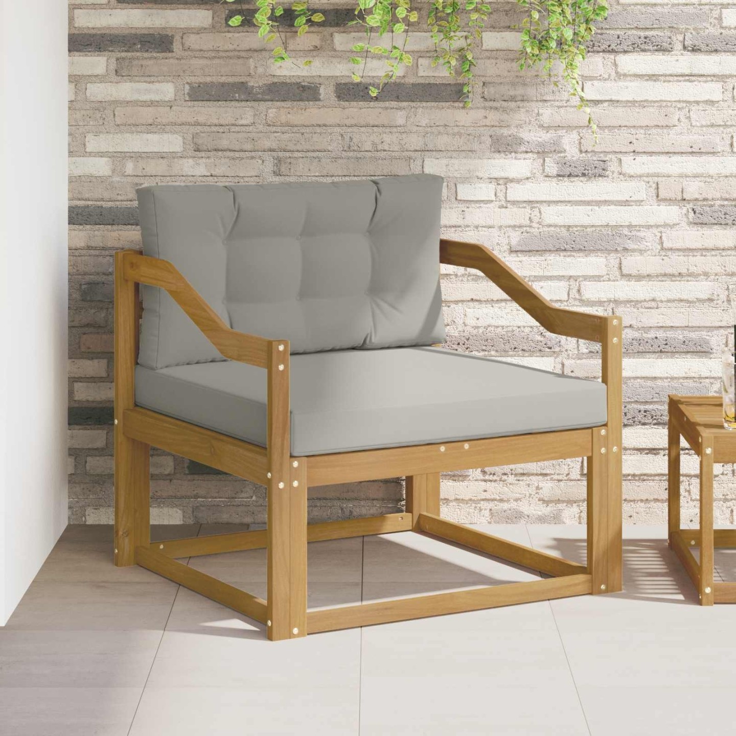 Sofa de milieu extérieur Polyester Blanc
