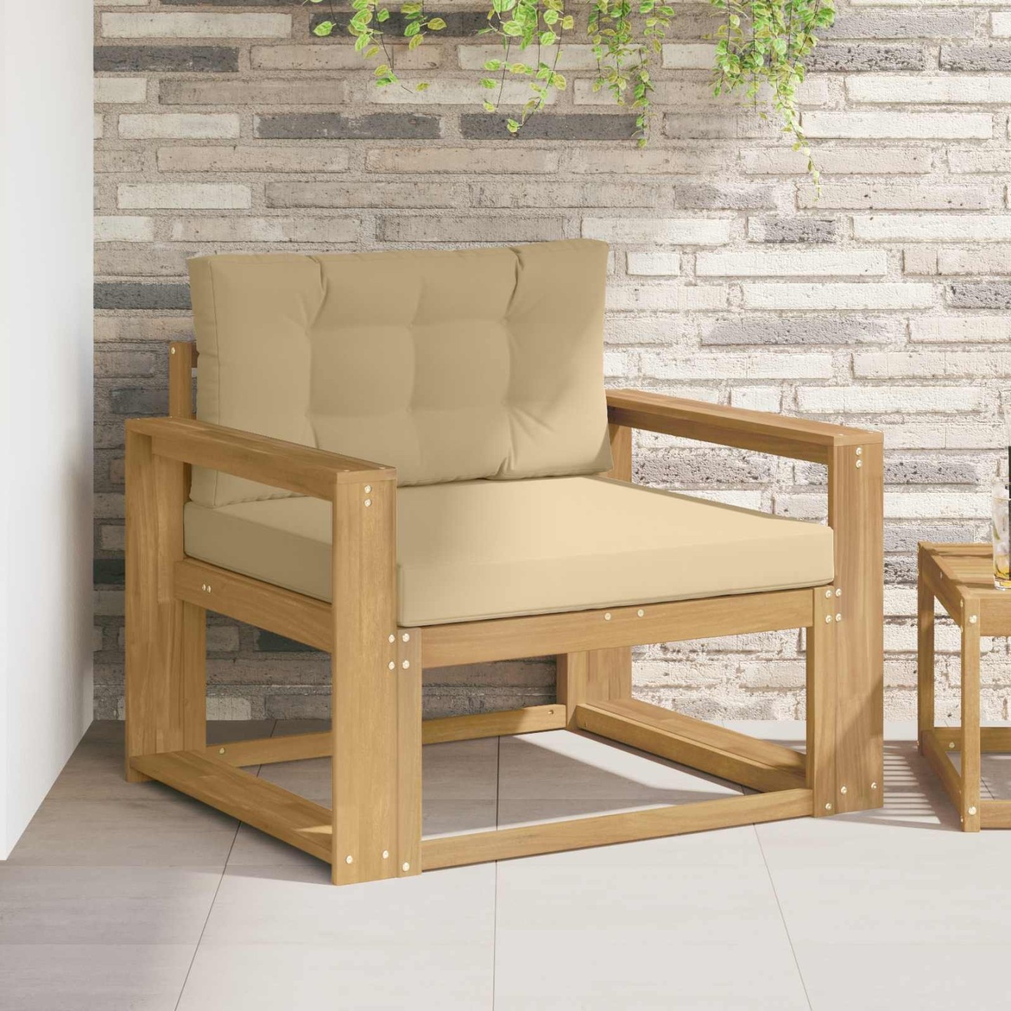 Sofa de milieu extérieur Polyester Blanc