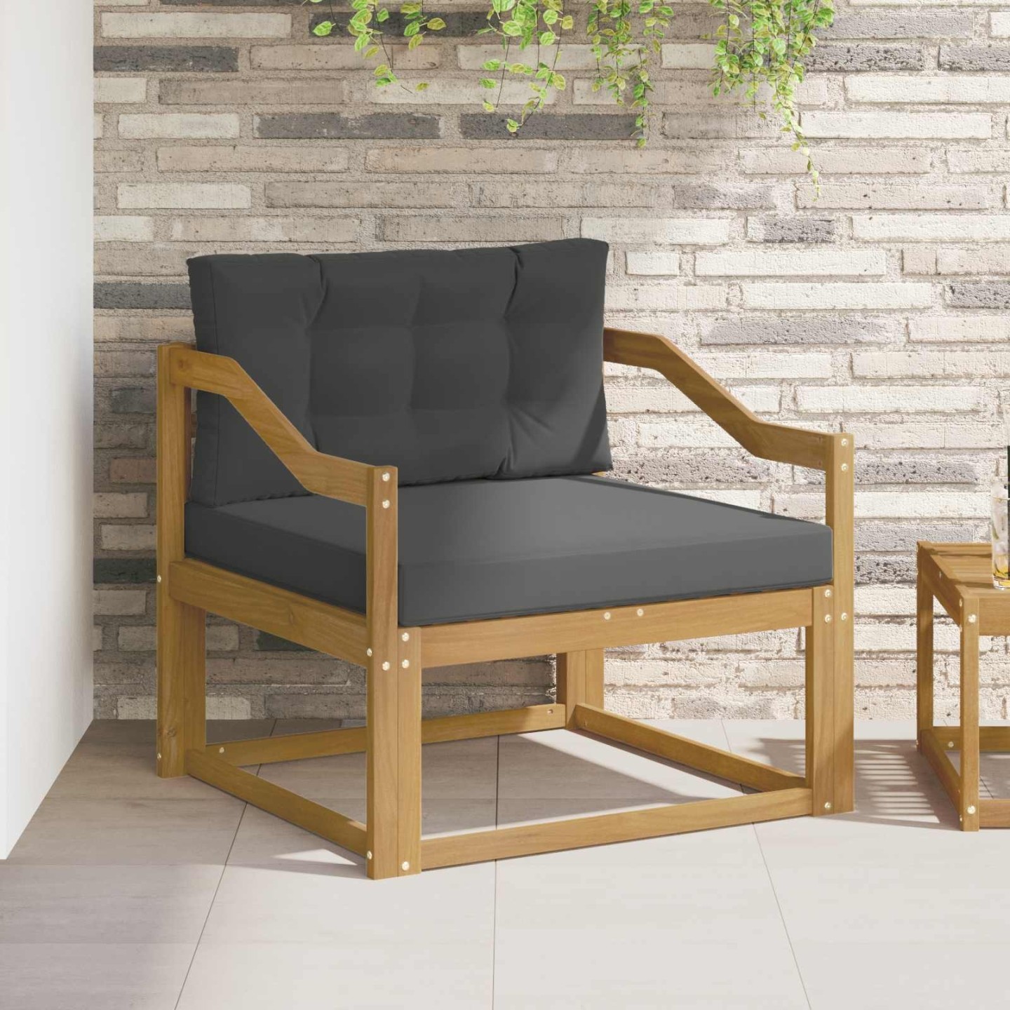 Sofa de milieu extérieur Polyester Blanc