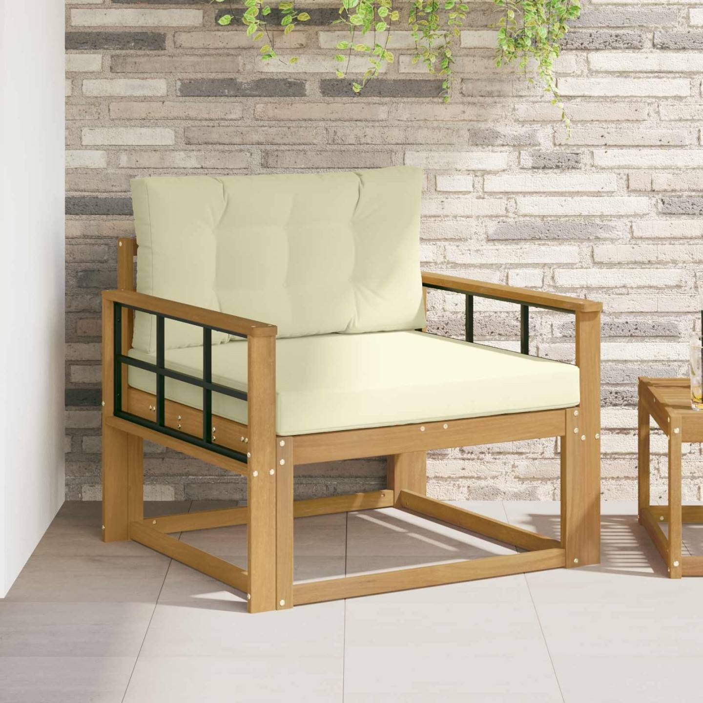 Sofa de milieu extérieur Polyester Blanc