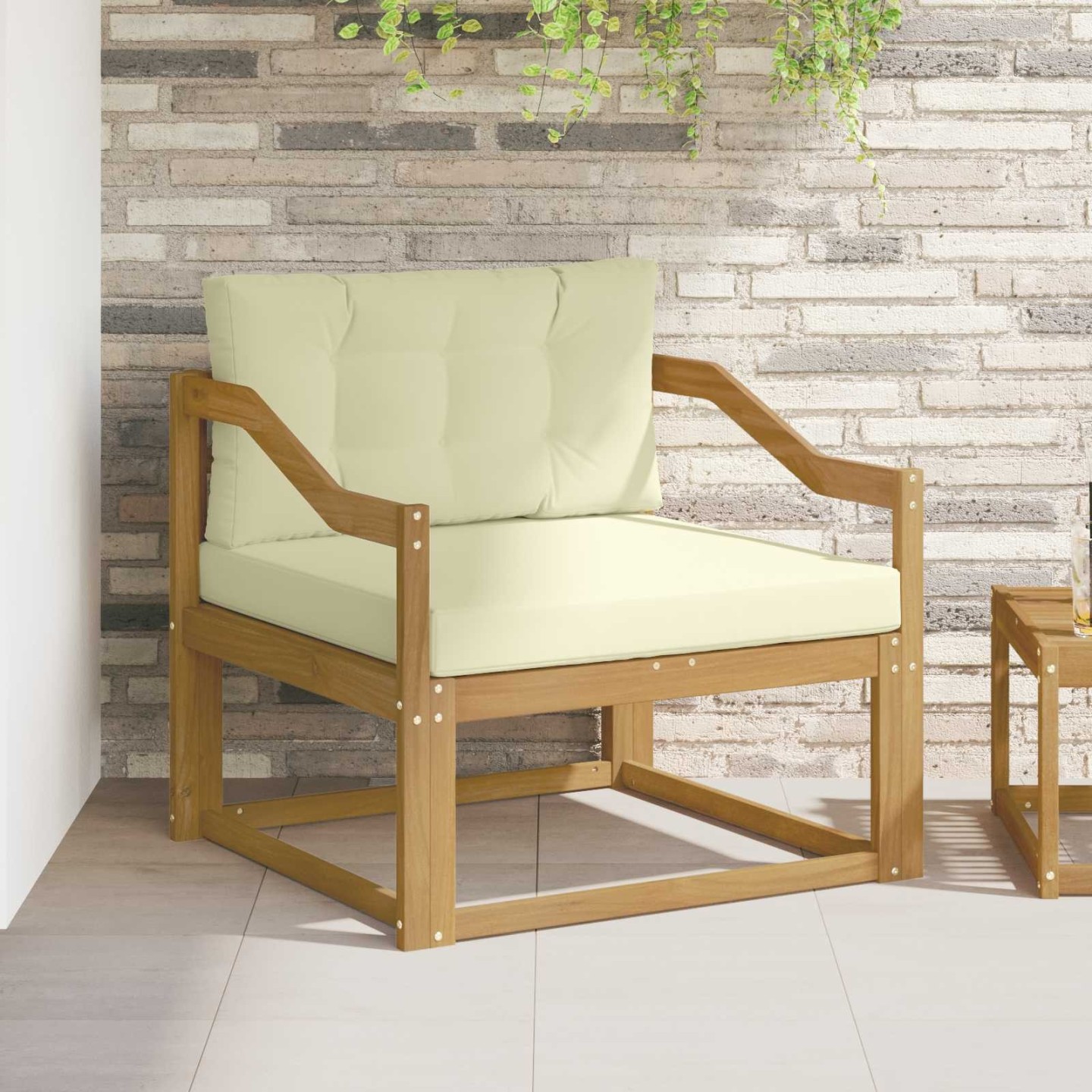 Sofa de milieu extérieur Polyester Blanc