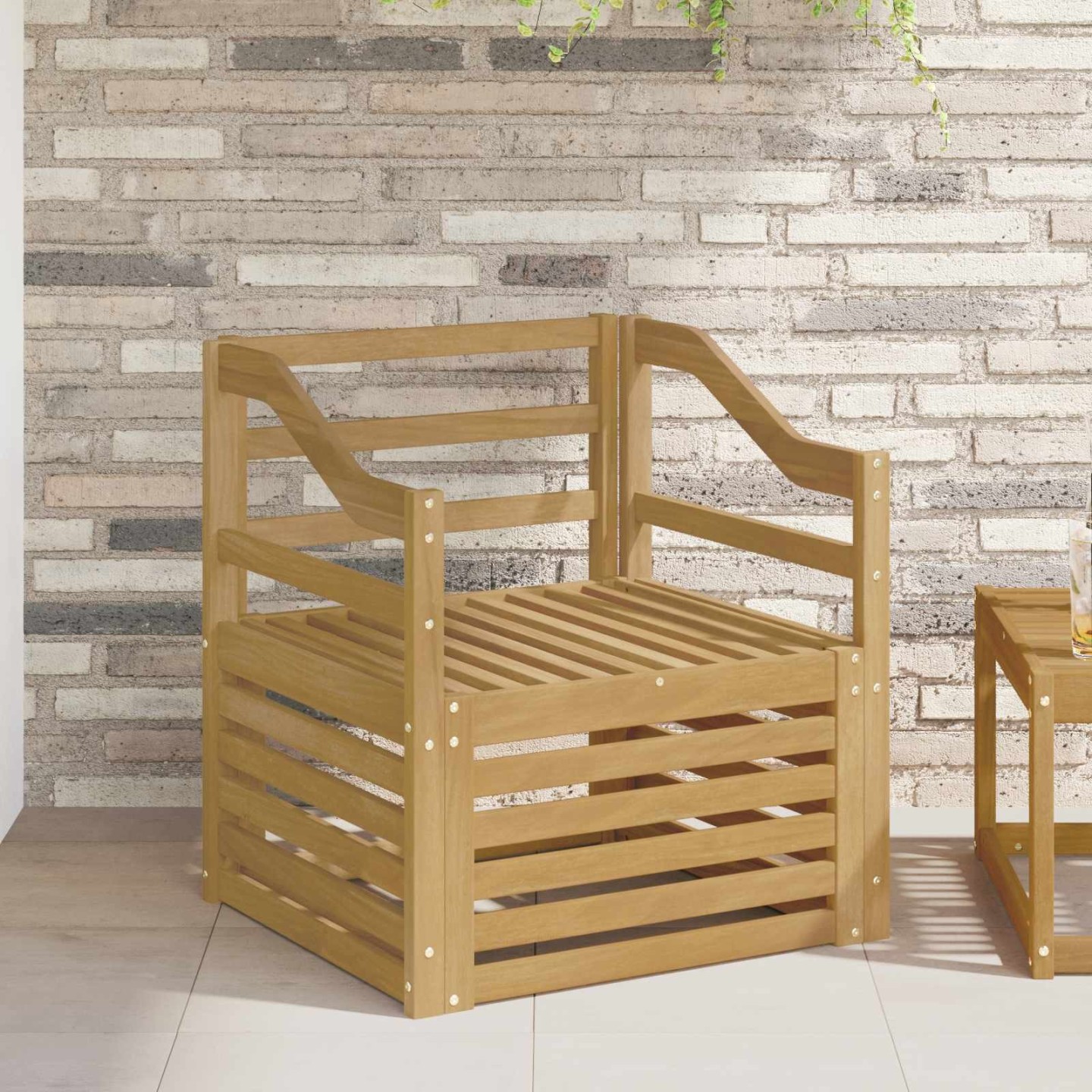 Ensemble de canapés d'extérieur Bois d'Acacia Massif Blanc