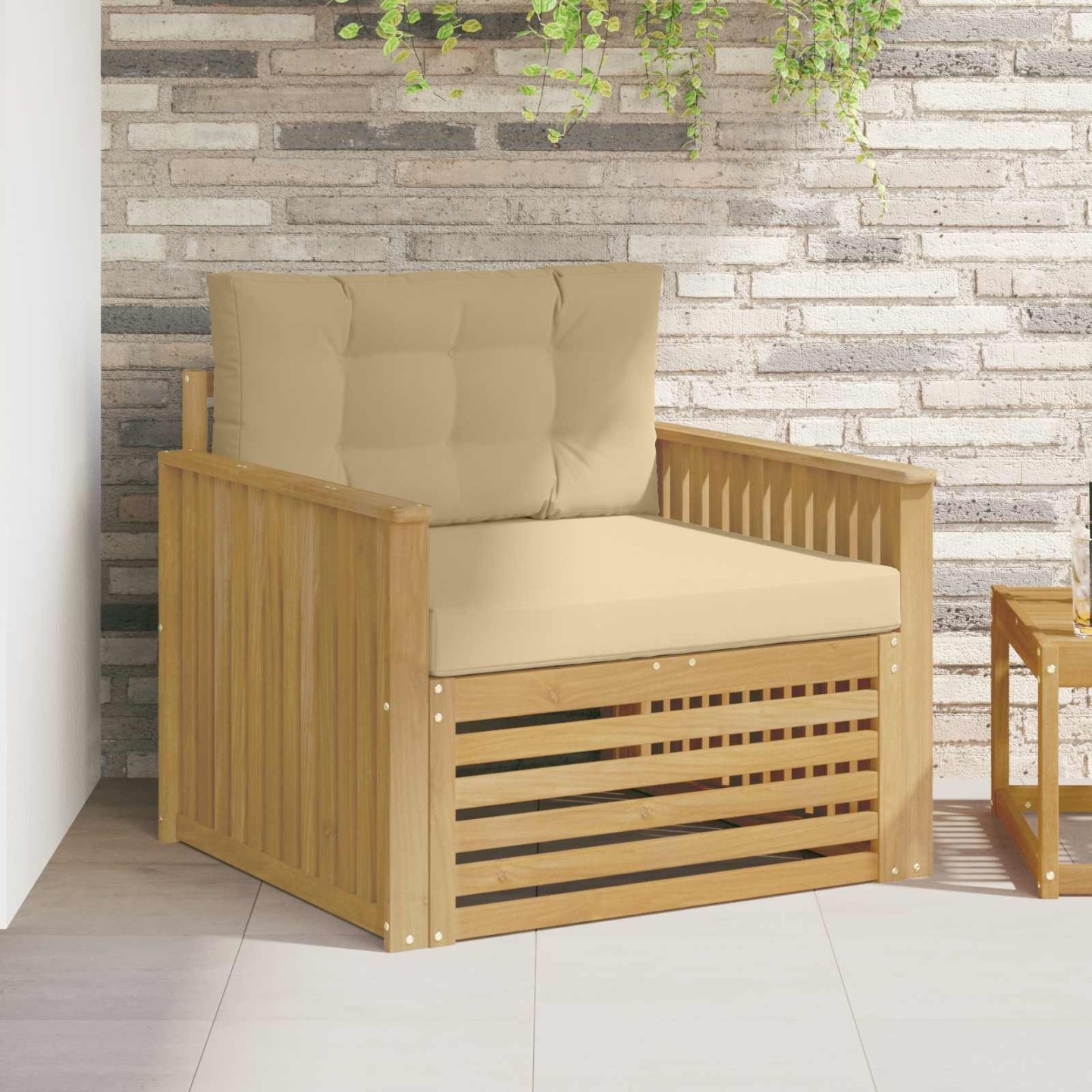 Canapé d’extérieur Polyester Blanc
