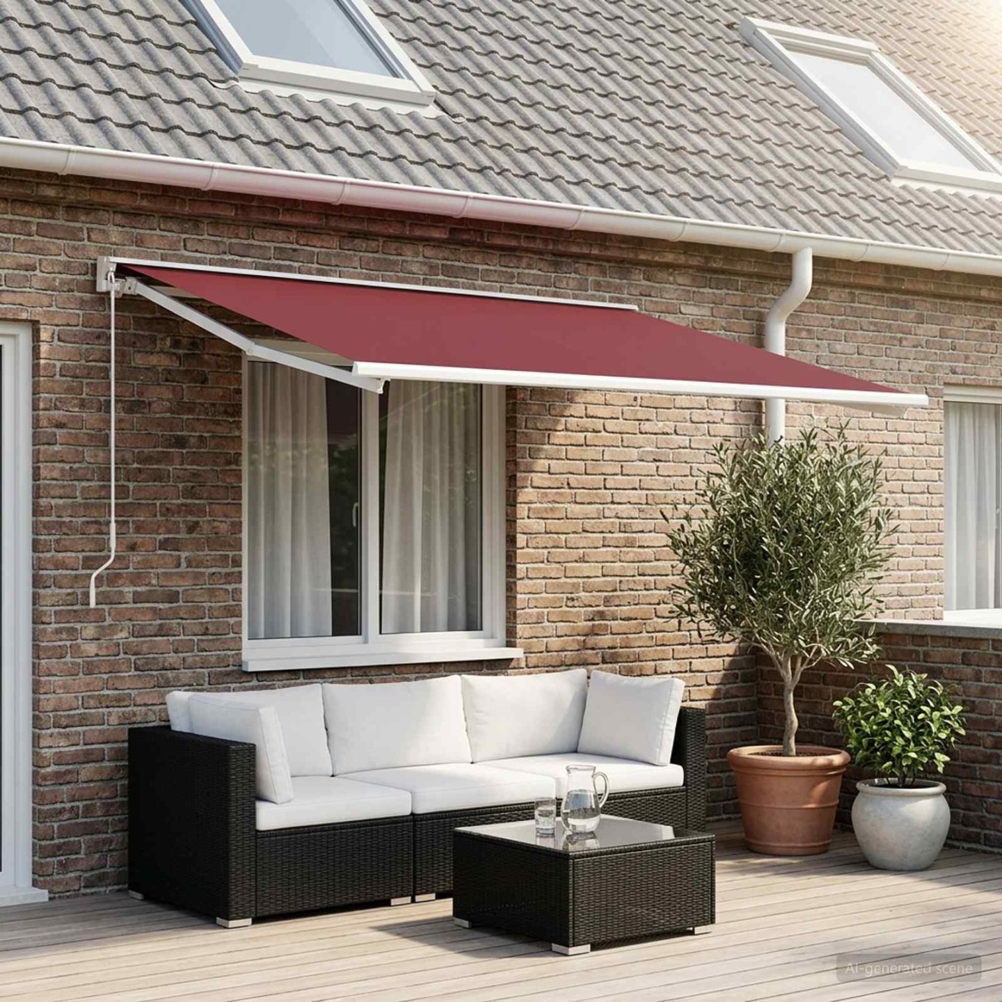 Toile de rechange pour auvent Rouge bordeaux 350 x 250 cm