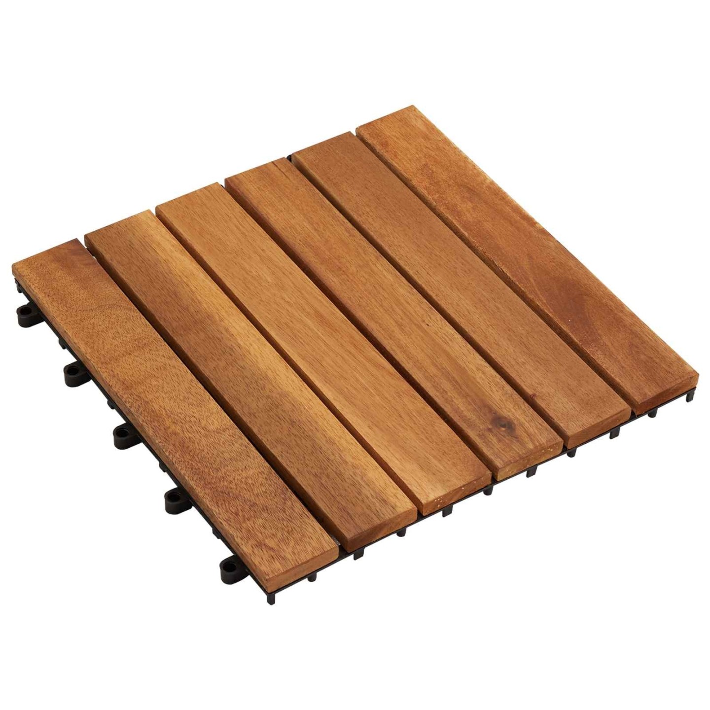Carreau de terrasse 20 pièces Marron 30 x 30 cm Bois d'acacia