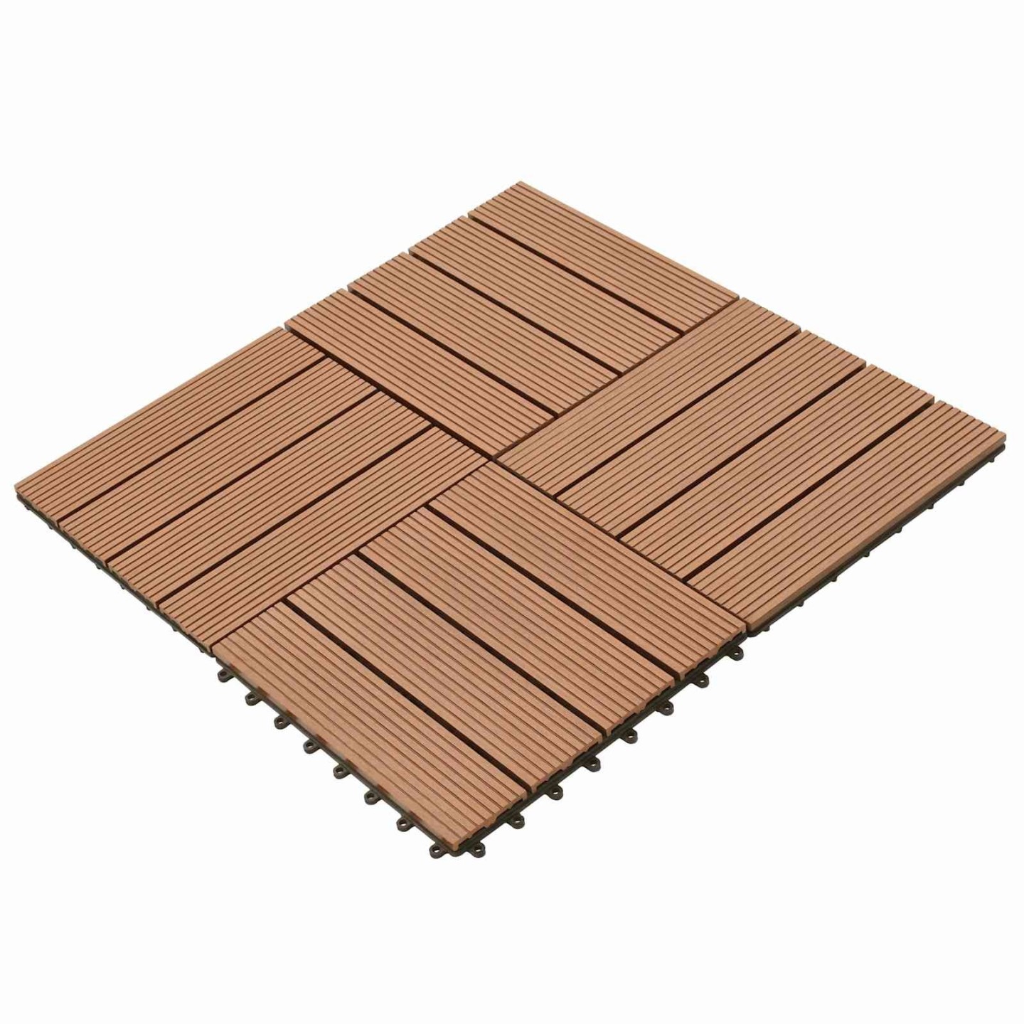 Carreau de terrasse 22 pc Marron 30 x 30 cm WPC