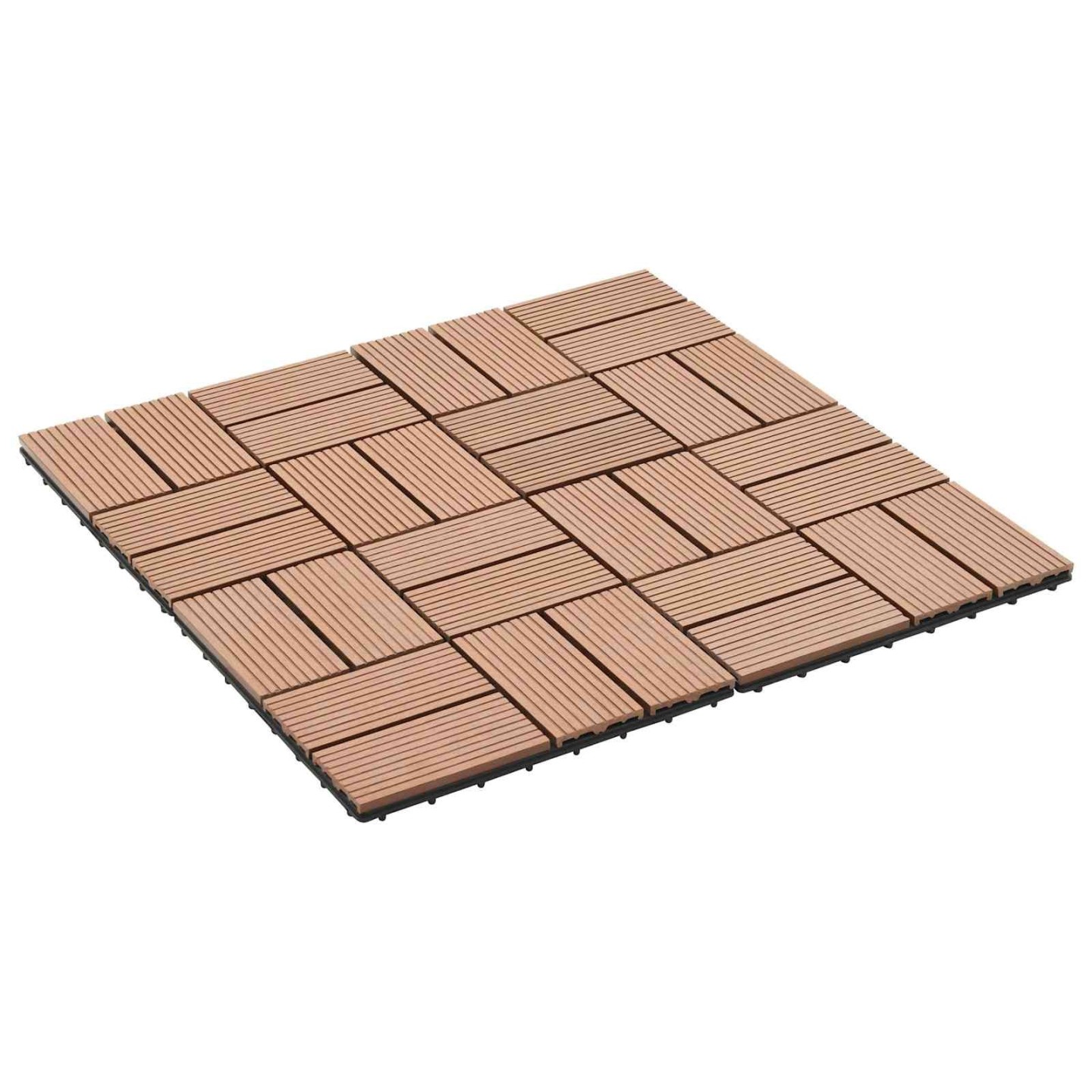 Carreau de terrasse 22 pc Marron 30 x 30 cm WPC