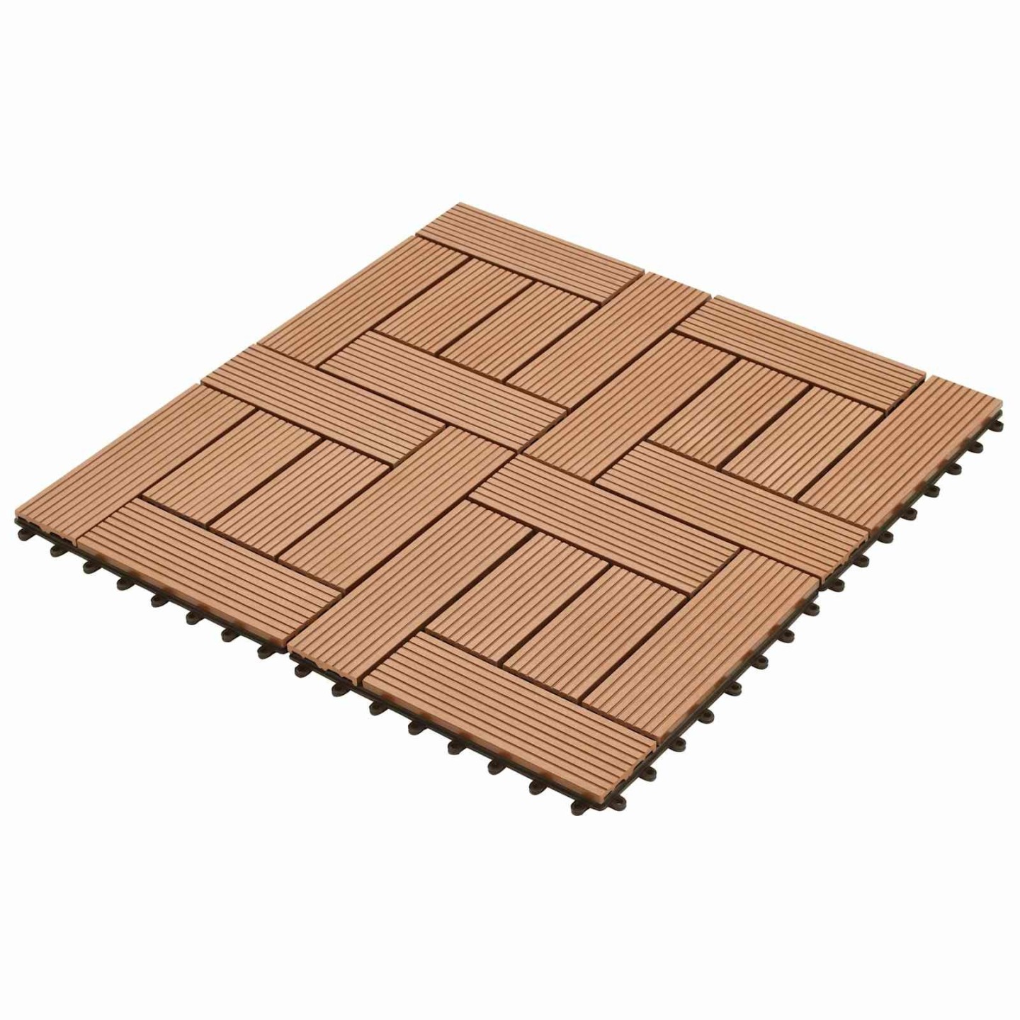Carreau de terrasse 22 pc Marron 30 x 30 cm WPC