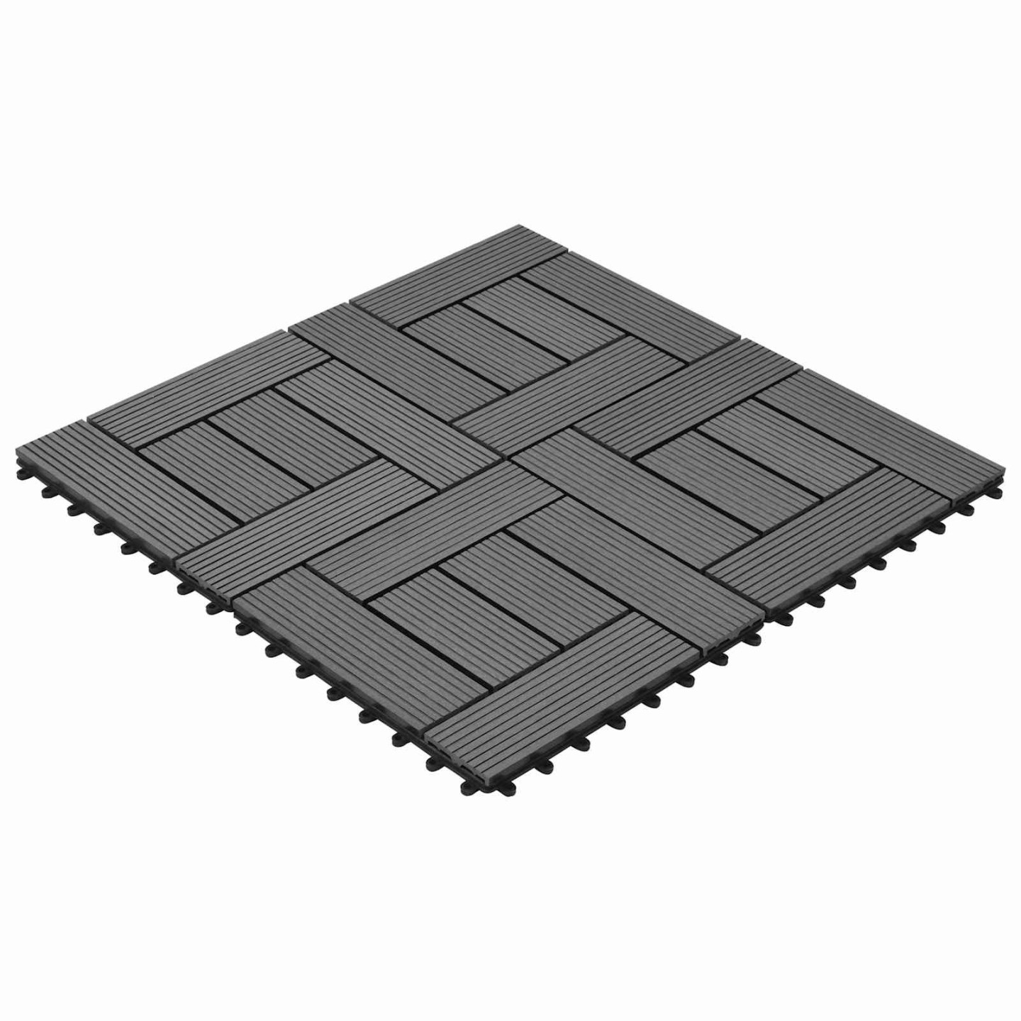 Carreau de terrasse 22 pc Gris 30 x 30 cm WPC