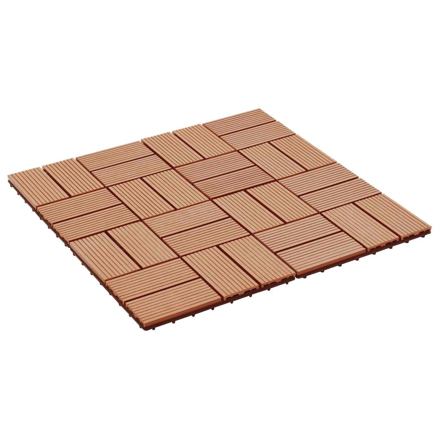 Carreau de terrasse 22 pc Teck 30 x 30 cm WPC