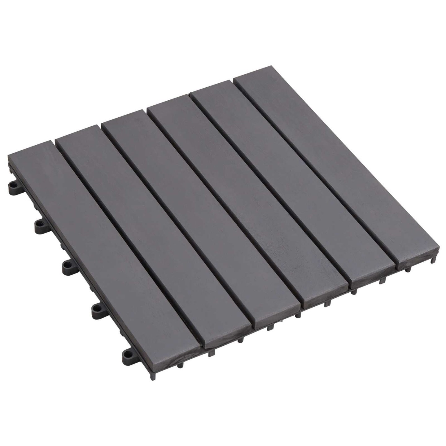 Carreau de terrasse 20 pièces Gris 30 x 30 cm Bois d'acacia