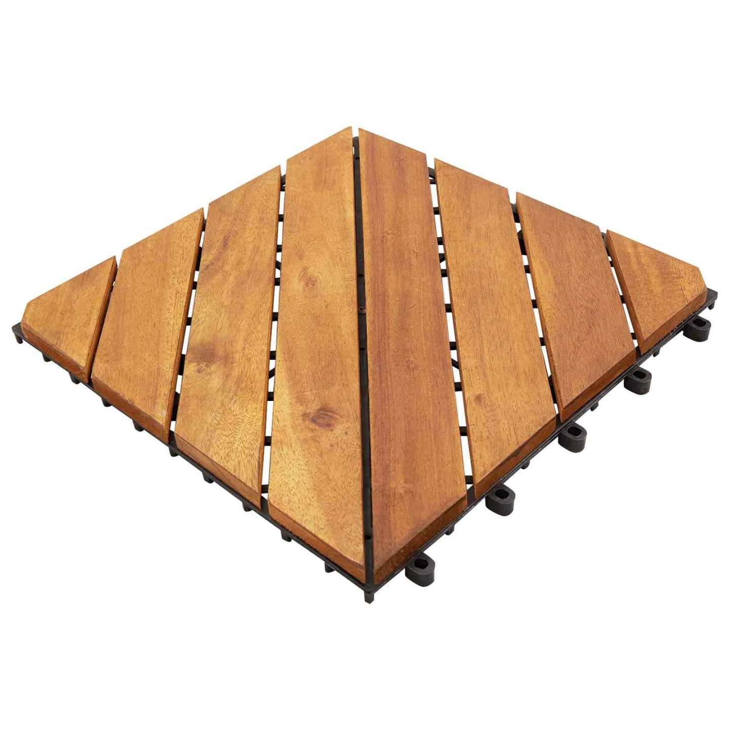 Carreau de terrasse 20 pièces Marron 30 x 30 cm Bois d'acacia