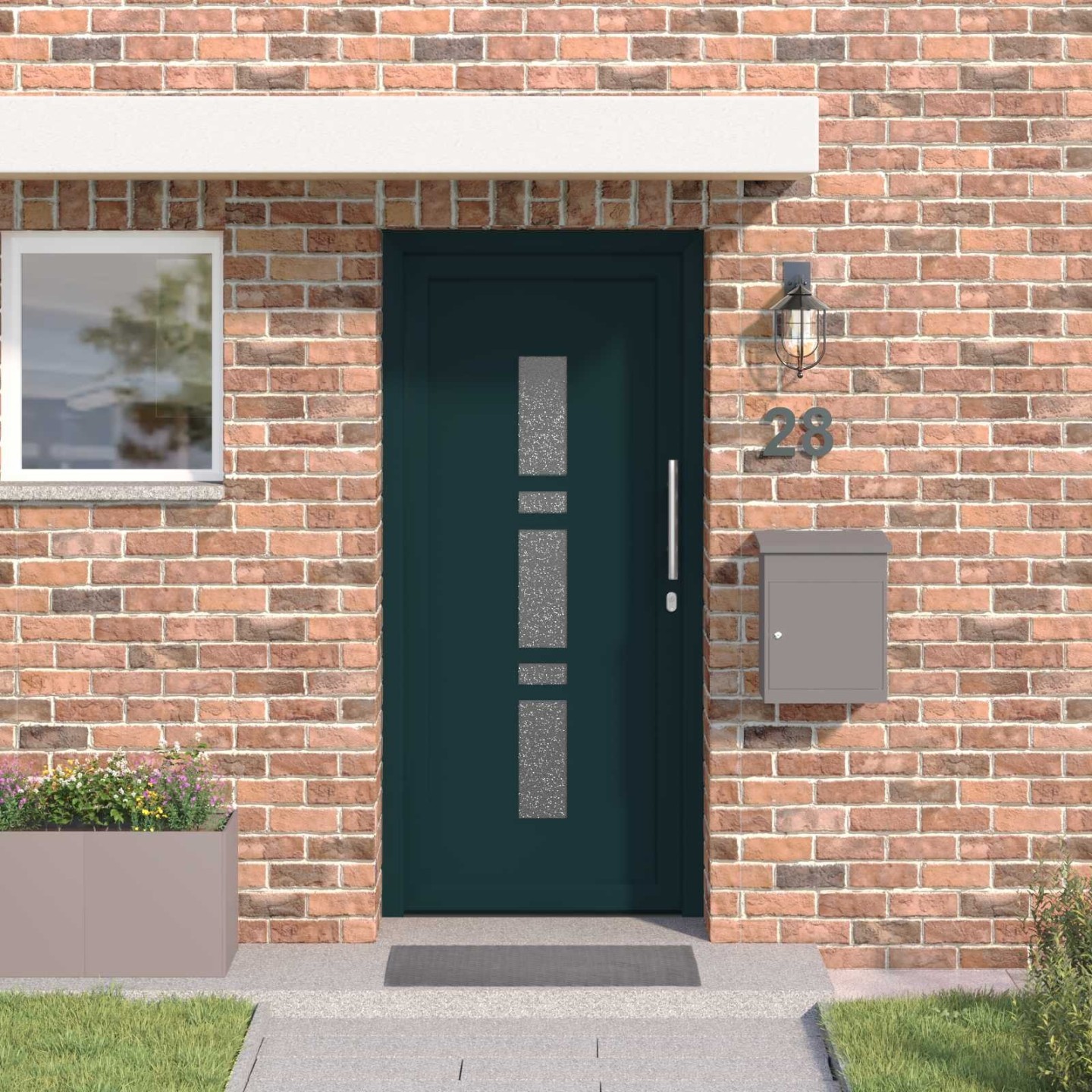 Porte Frontale 88 x 200 cm PVC Anthracite