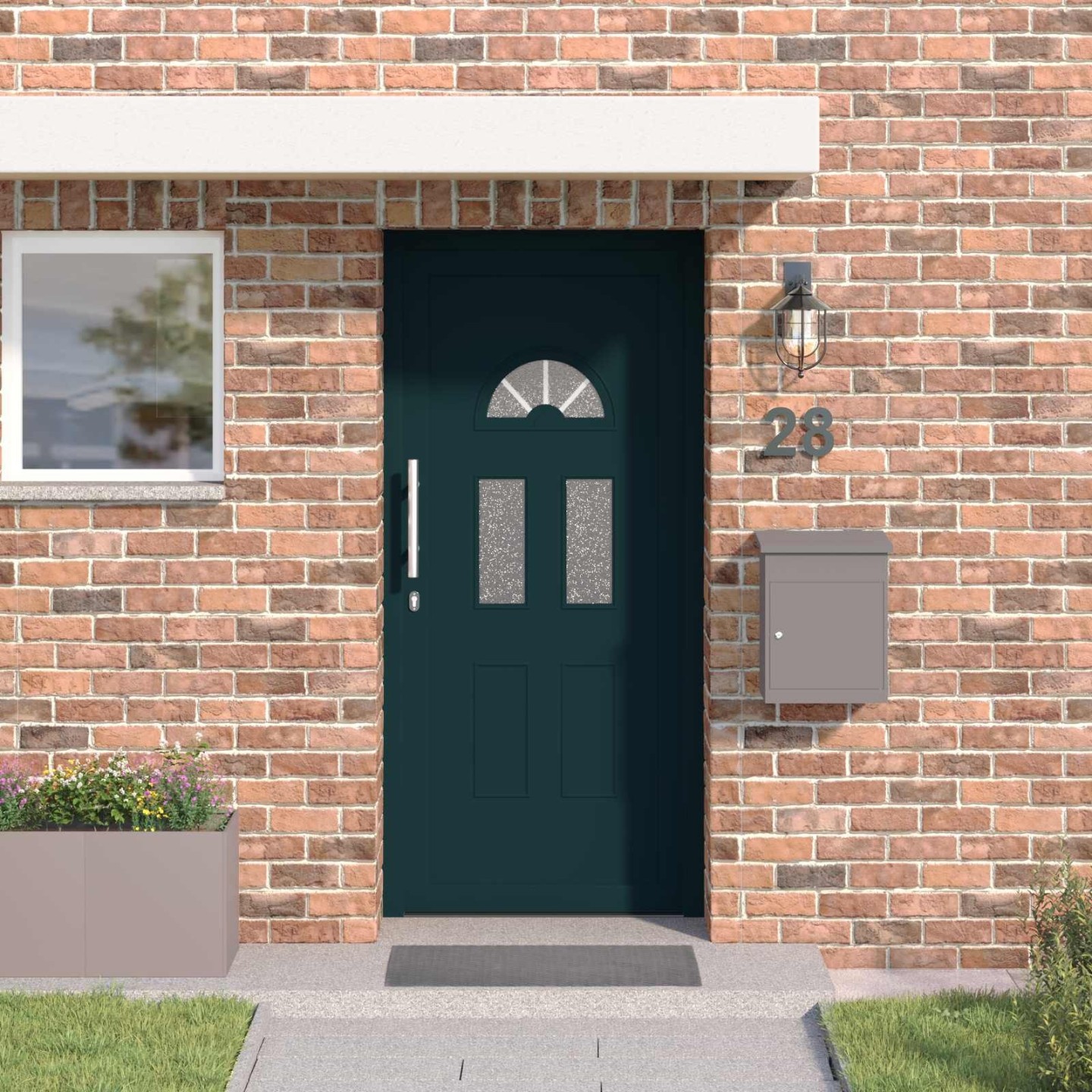 Porte Frontale 88 x 200 cm PVC Anthracite