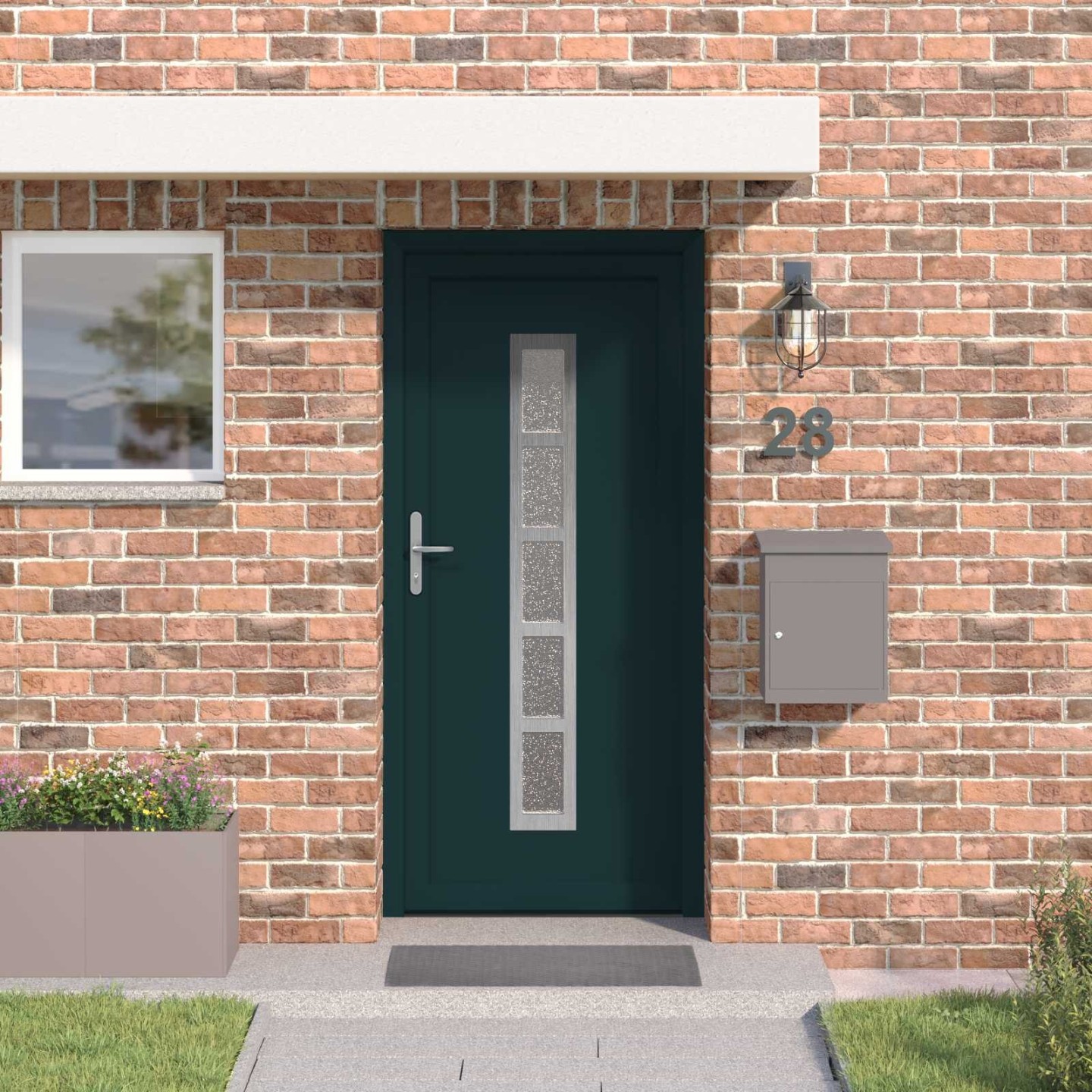 Porte Frontale Anthracite 98 x 208 cm PVC