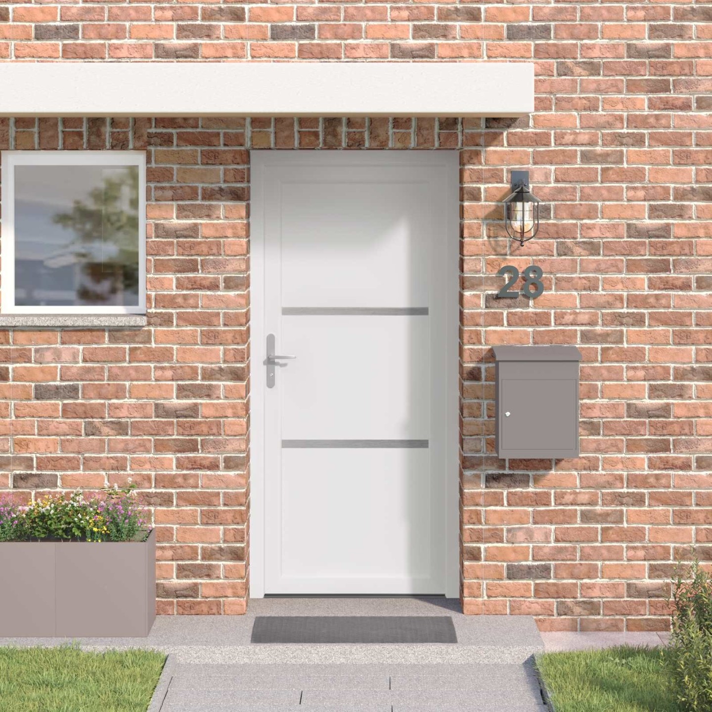 Porte Frontale Blanc 108 x 208 cm PVC