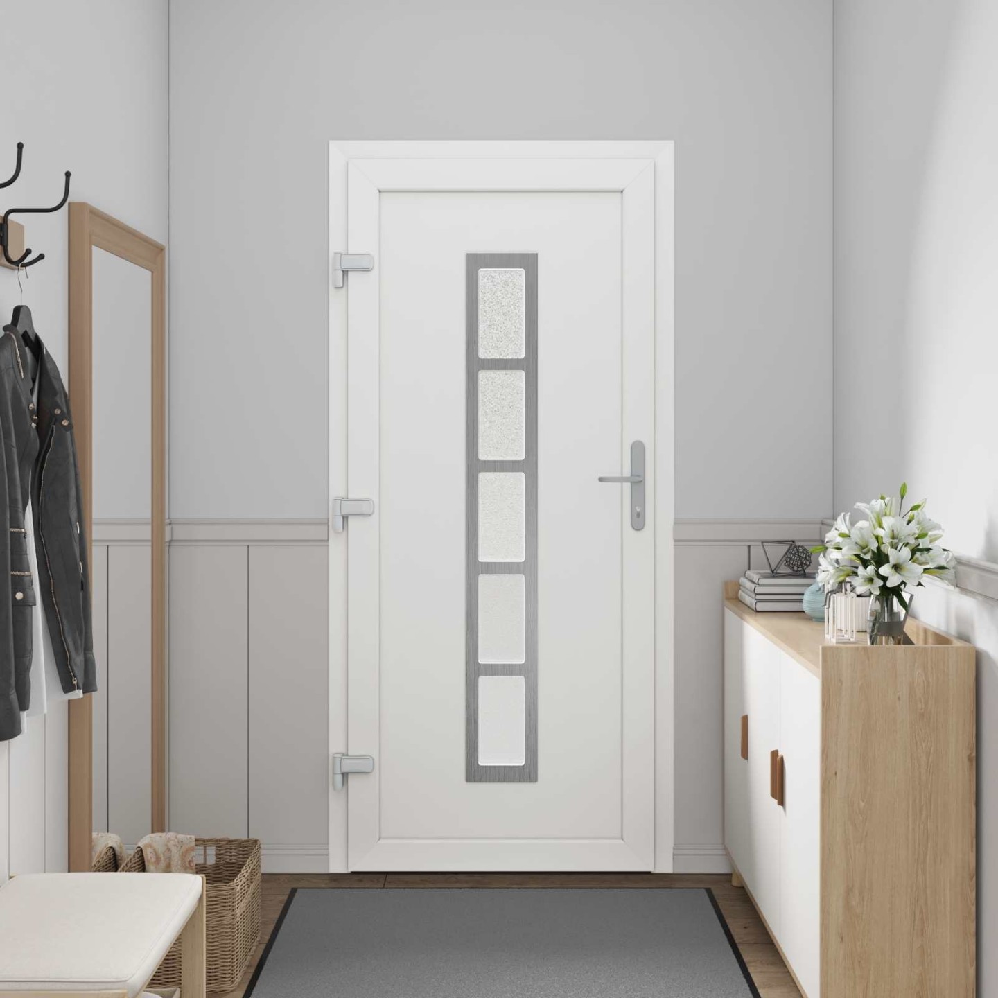 Porte Frontale Anthracite 88 x 200 cm PVC