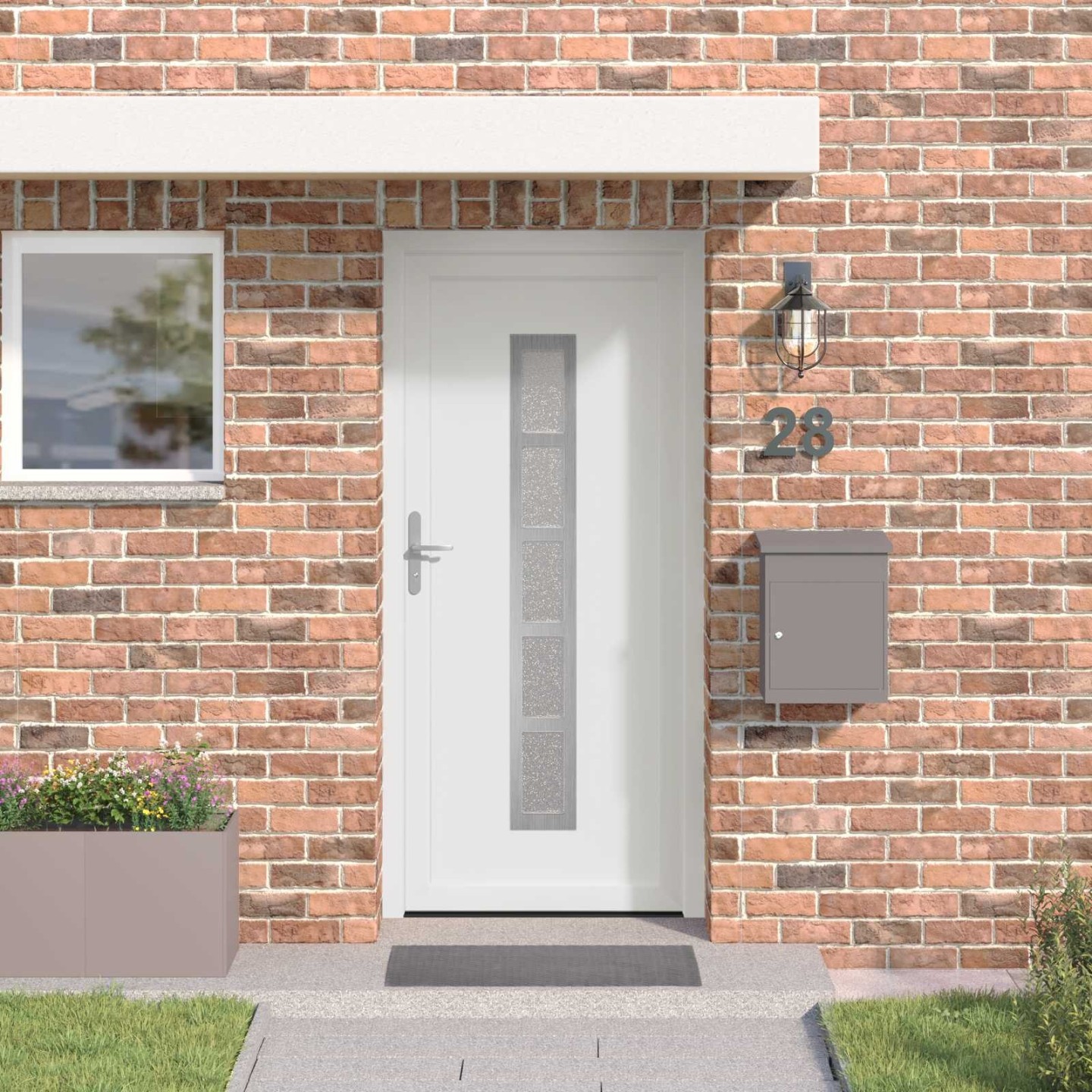 Porte Frontale Blanc 108 x 208 cm PVC