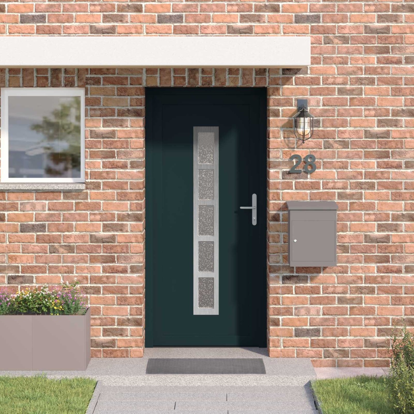 Porte Frontale Anthracite 88 x 200 cm PVC