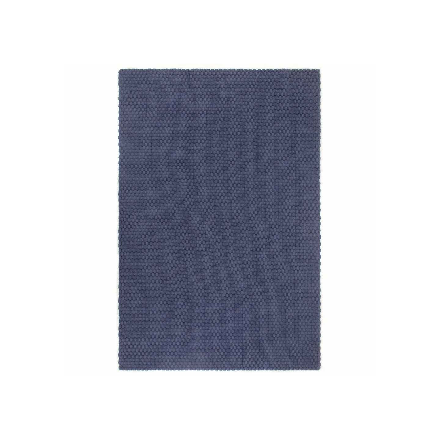 Tapis rectangulaire Bleu marine 160x230 cm Coton