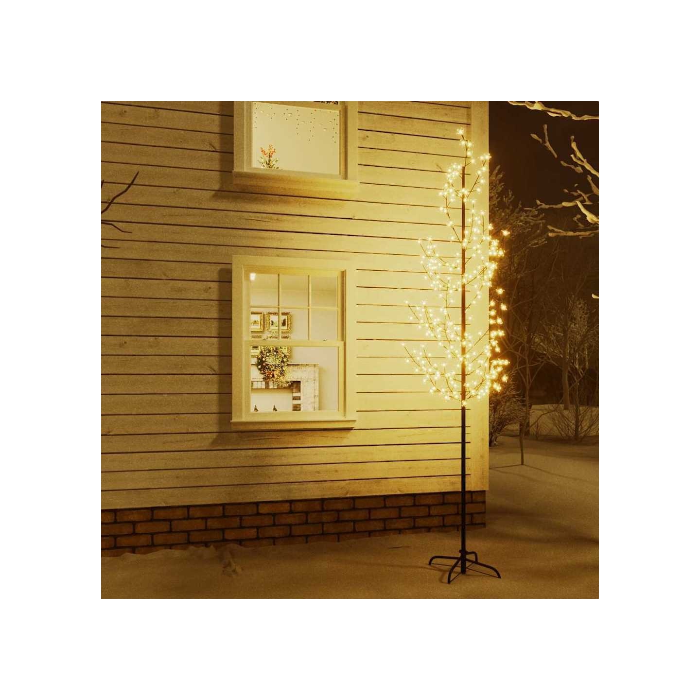 Arbre à LED fleur de cerisier 368 LED Blanc chaud 300 cm