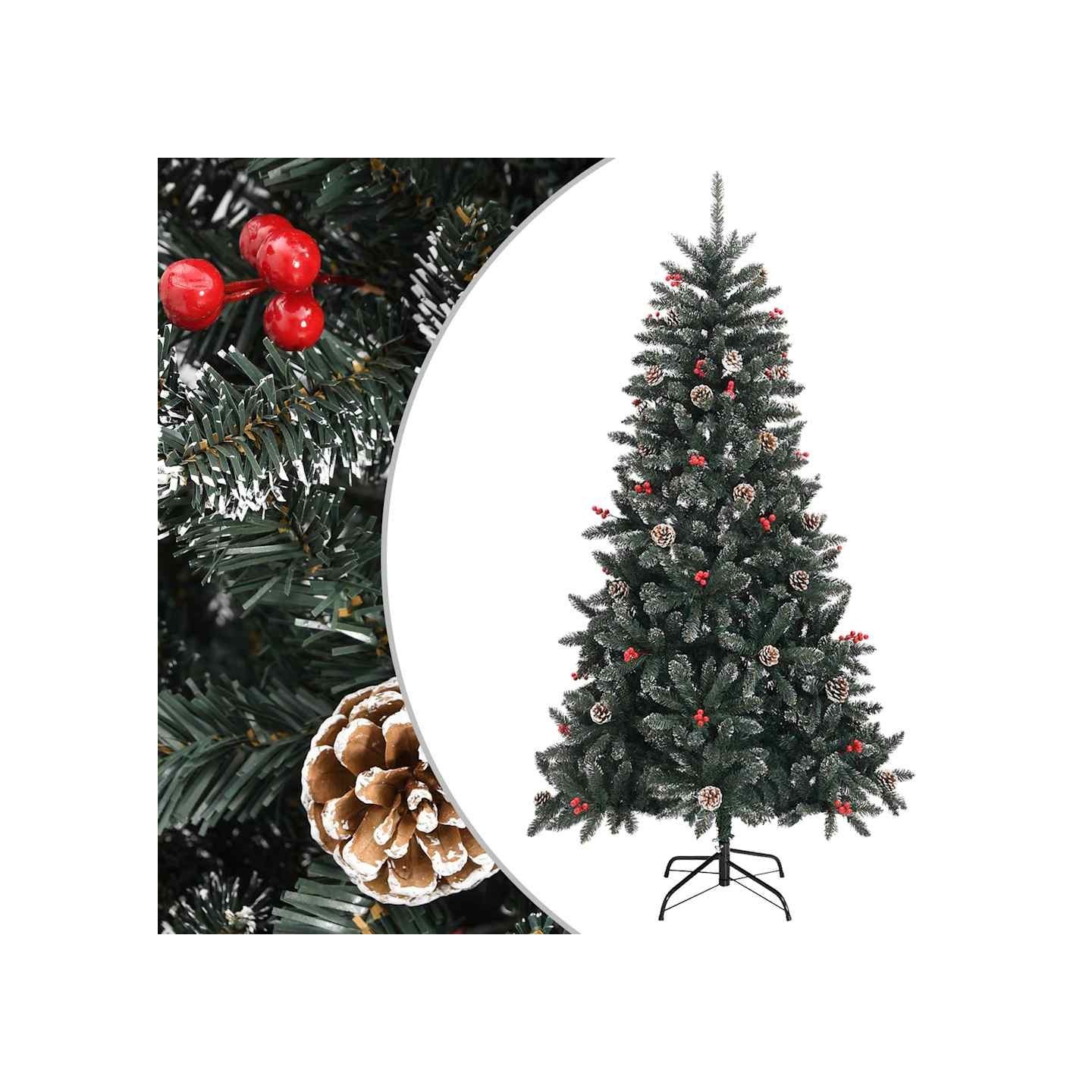 Sapin de Noël artificiel avec support Vert 180 cm PVC