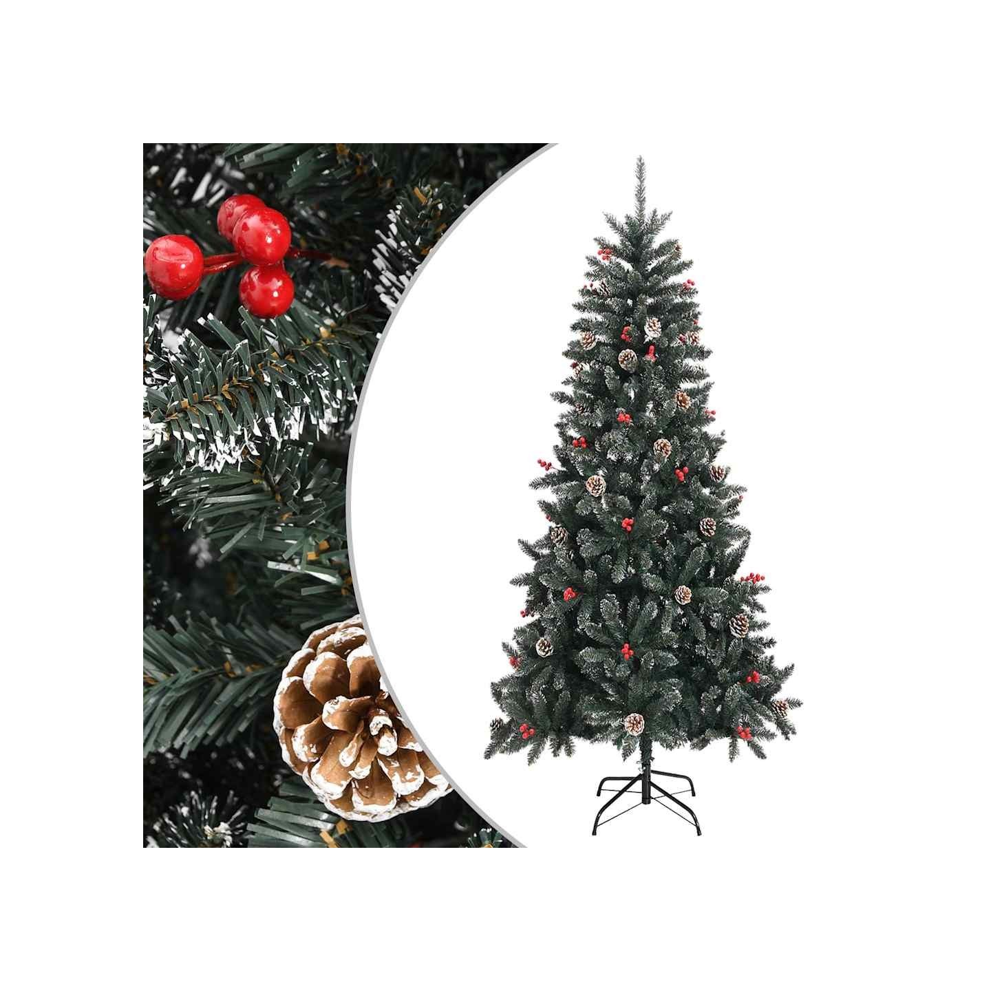 Sapin de Noël artificiel avec support Vert 240 cm PVC