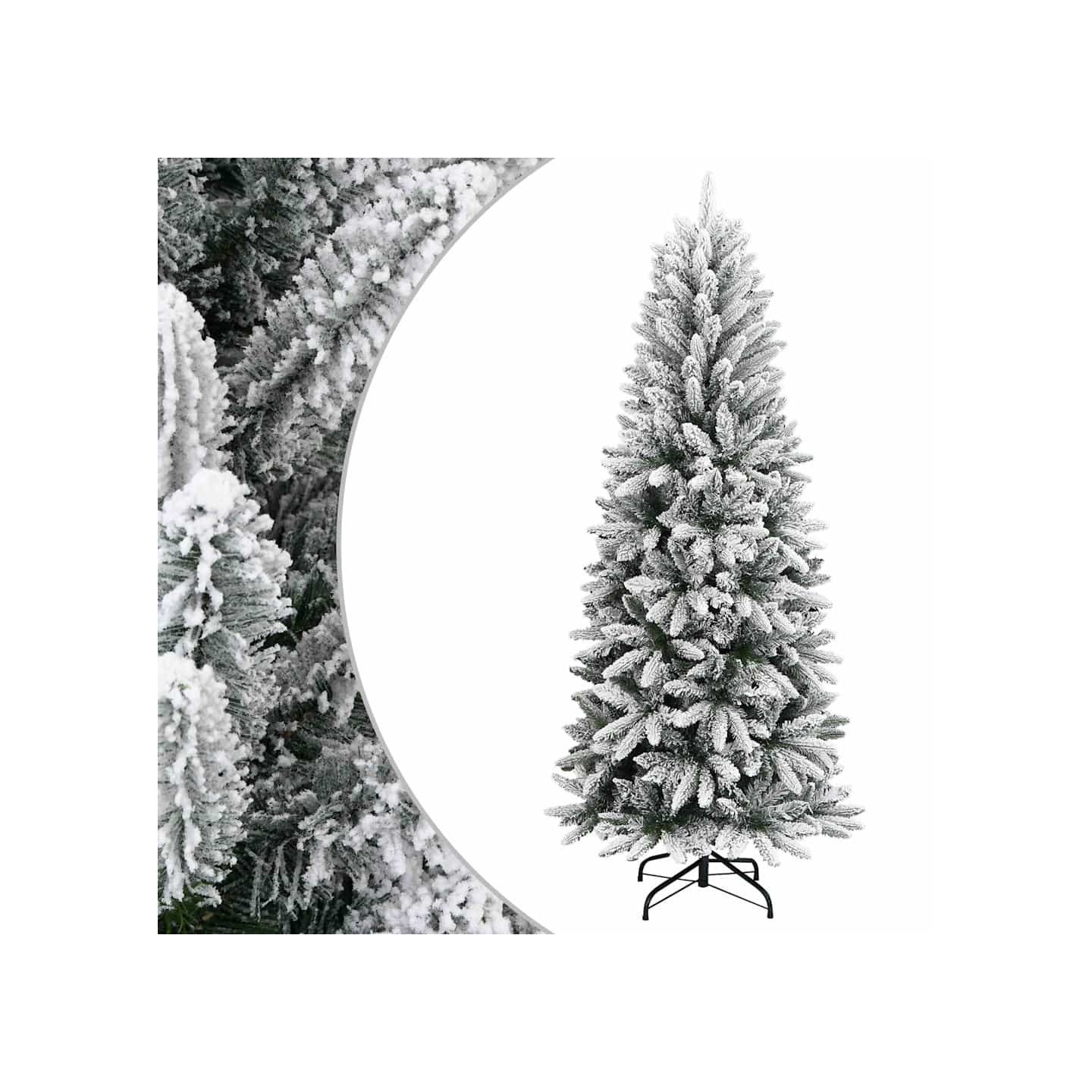 Sapin de Noël artificiel avec neige floquée 180 cm PVC et PE