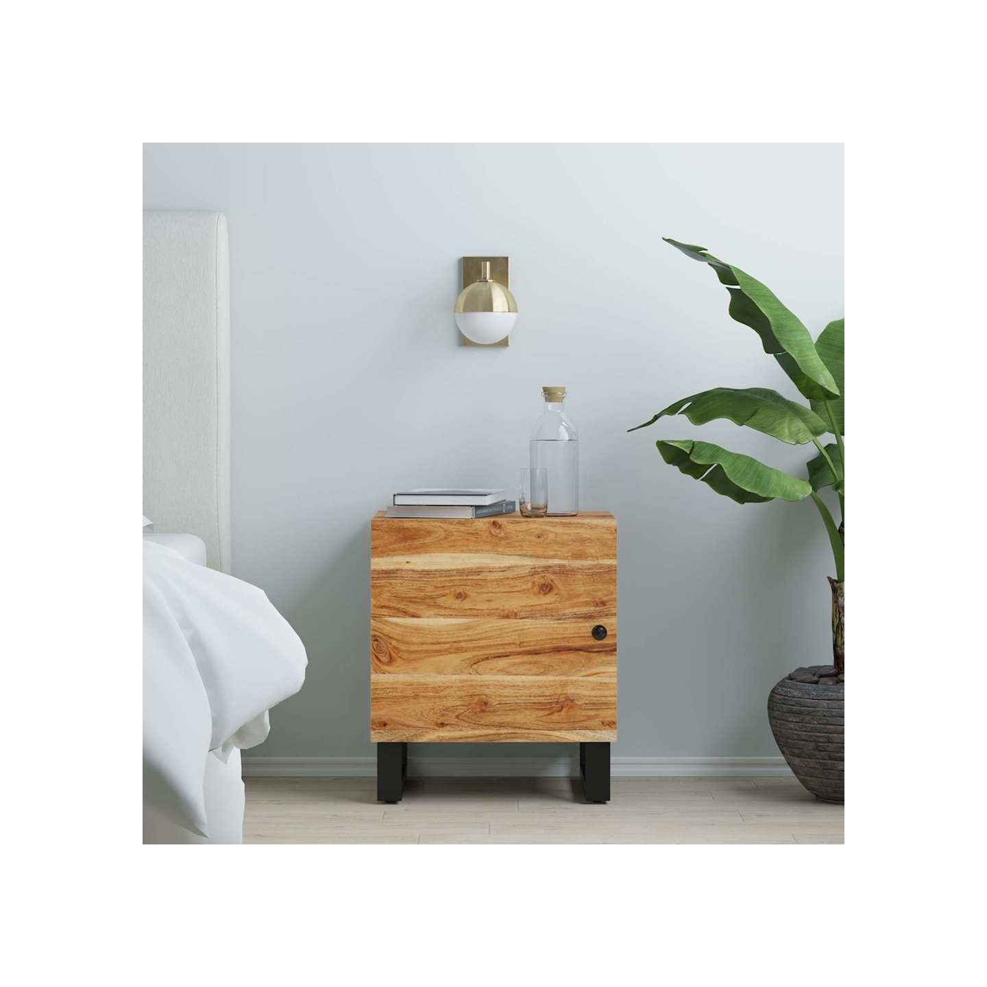 Table de chevet 40x33x46 cm Bois d'acacia massif