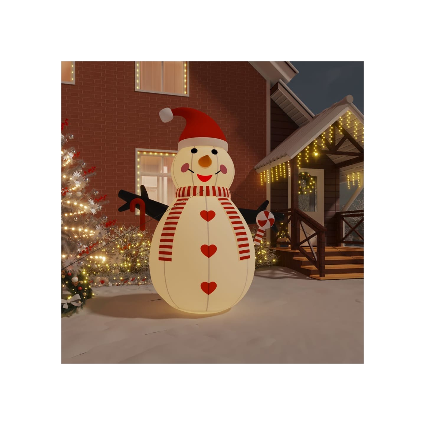 Bonhomme de neige gonflable avec LED 300 cm