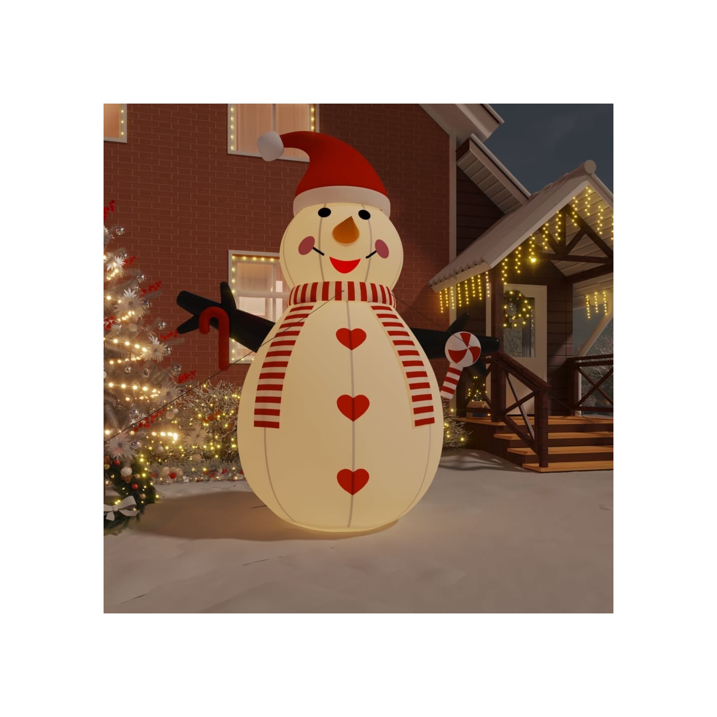 Bonhomme de neige gonflable avec LED 460 cm